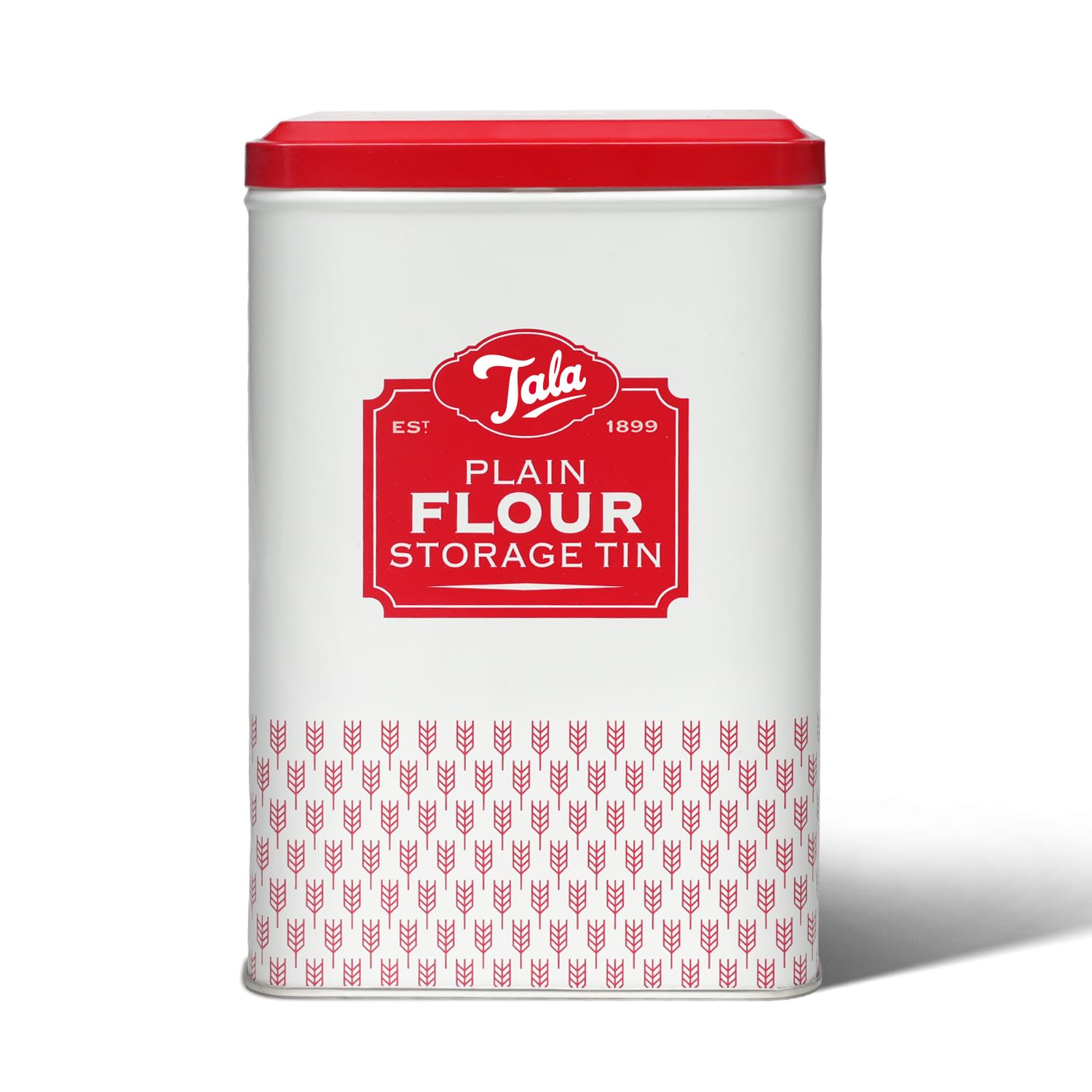 Besto Plain Flour Storage Containers | Flour Tin With Lid | 18.5 X 9.2 X 12 Cm Storage Tins To Keep Flour Fresh & Clean (Plain)