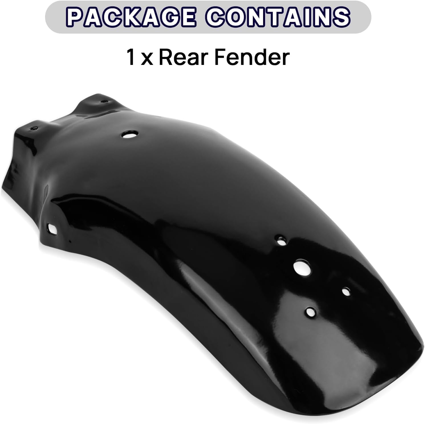 psler Protection de roue arrière universelle pour Chopper Cruisers, Virago, V-Star, Roadliner, Shadow, Spirit, Meanstreak, Noir