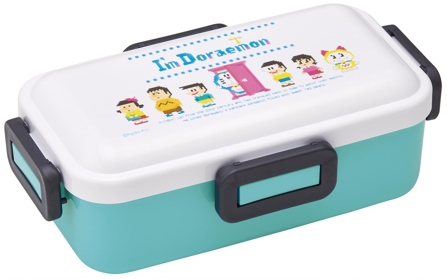 Skater PFLB6AG-A Bento Box, 17.9 fl oz (530 ml), 1-Tier, Women's, Made in Japan, Leak-Resistant 4-Point Lock, Dishwasher Safe, Microwave Safe, Sanrio I'm Doraemon Doraemon Dots