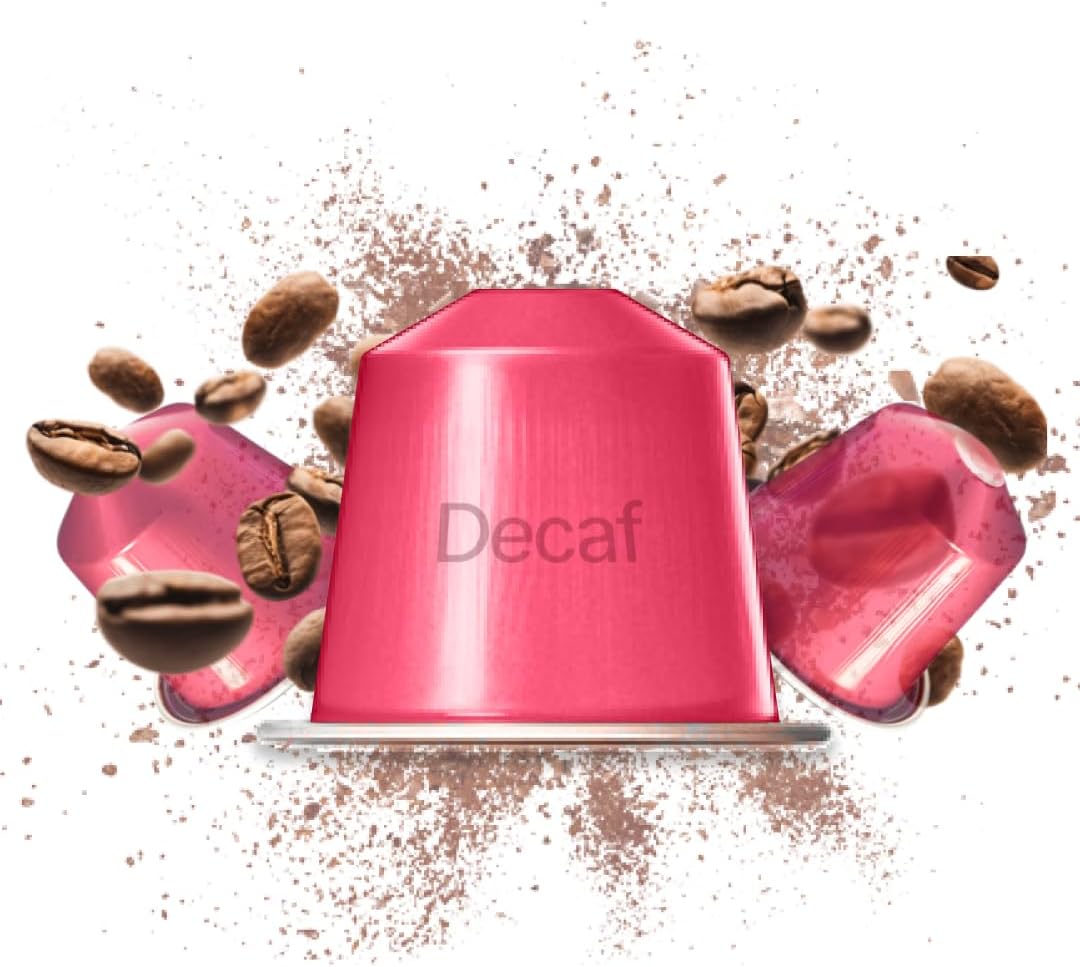 Decaf Espresso Pods - Intensity 5-30 Aluminum Capsules | Medium Dark/Full City Roast | Compatible with Most Brewers (Original Line Machines) | Premium AAA Grade Beans