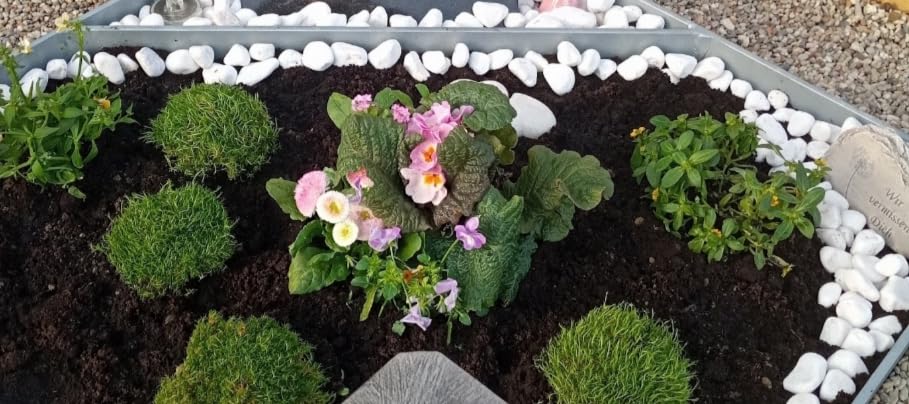 Relaxdays Marmorkies, 5kg, Dekosteine, Kieselsteine, Gartenkiesel, Beet