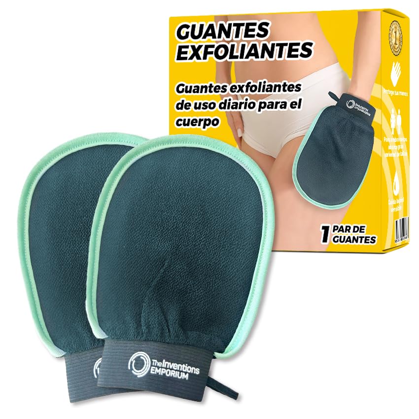Guante Exfoliante Corporal - Esponja Exfoliante Corporal para Piel Suave y Radiante - Guante de Crin Exfoliante Corporal - Ideal para Piernas y Cuerpo - Pack Completo de Cuidado Corporal.
