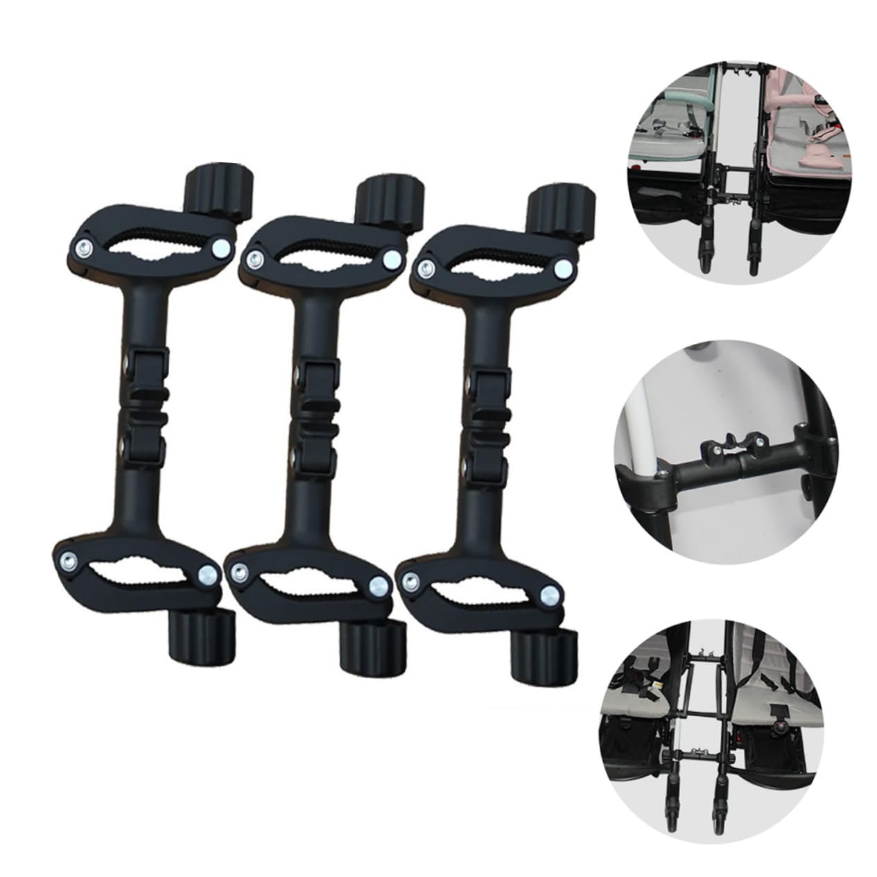 Hemobllo Conector Ajustable para Cochecito Gemelar Desmontable Compatible con Doble Carrito de Niña Accesorio Portátil para Sillas de Paseo Idénticas Práctico para Parques y Cuidadores