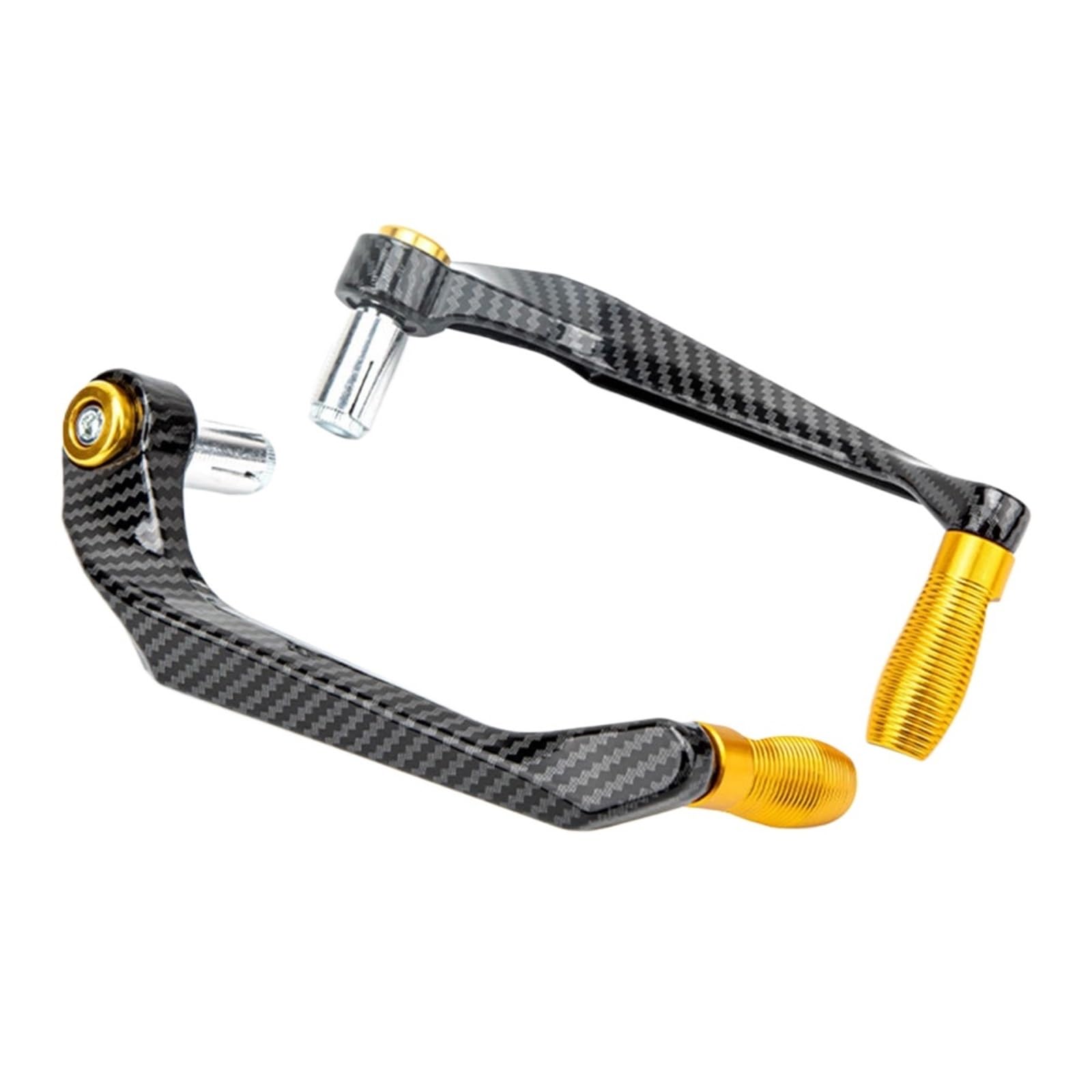 FDYXUMW Motorcycle Handguards Motorcycle Aluminum Alloy Handlebar Brake Clutch Lever Hand Guard Protector Motorbike Moto Handguard(Gold-MTHS01)