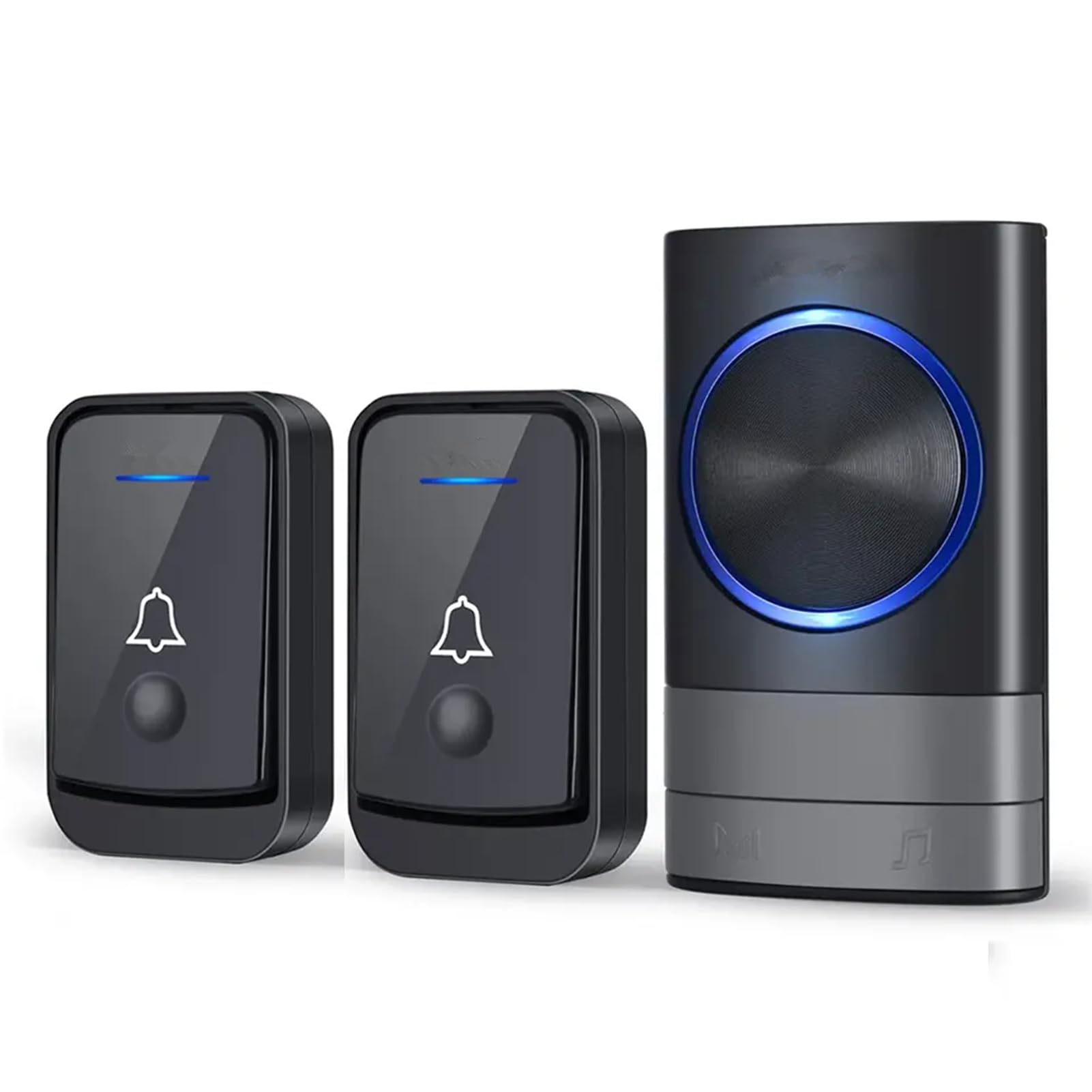 Wireless Doorbell,Waterproof Door Bell Chime Kit Alarm for Home at 1000 Feet Range Operating with 45 Melodies, 4 Levels Adjustable Volume,2 Push Button & 1 Receiver, Battery Operated (BLACK-2 Remote)-image-23