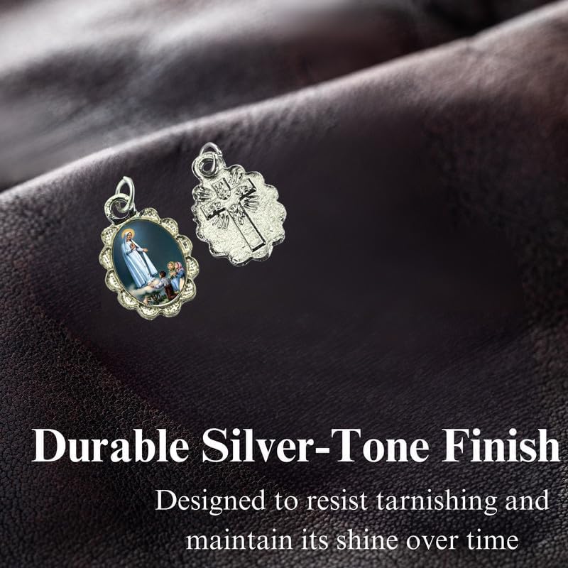 Catholica Shop Religious Wear Silver Tone Small Pendant - Devotional Medals with Assorted Images of Saints, Mary and Jesus. Favors, Keepsake, for Prayer, Faith & Daily Reflection, Pack of 6 - Image 4