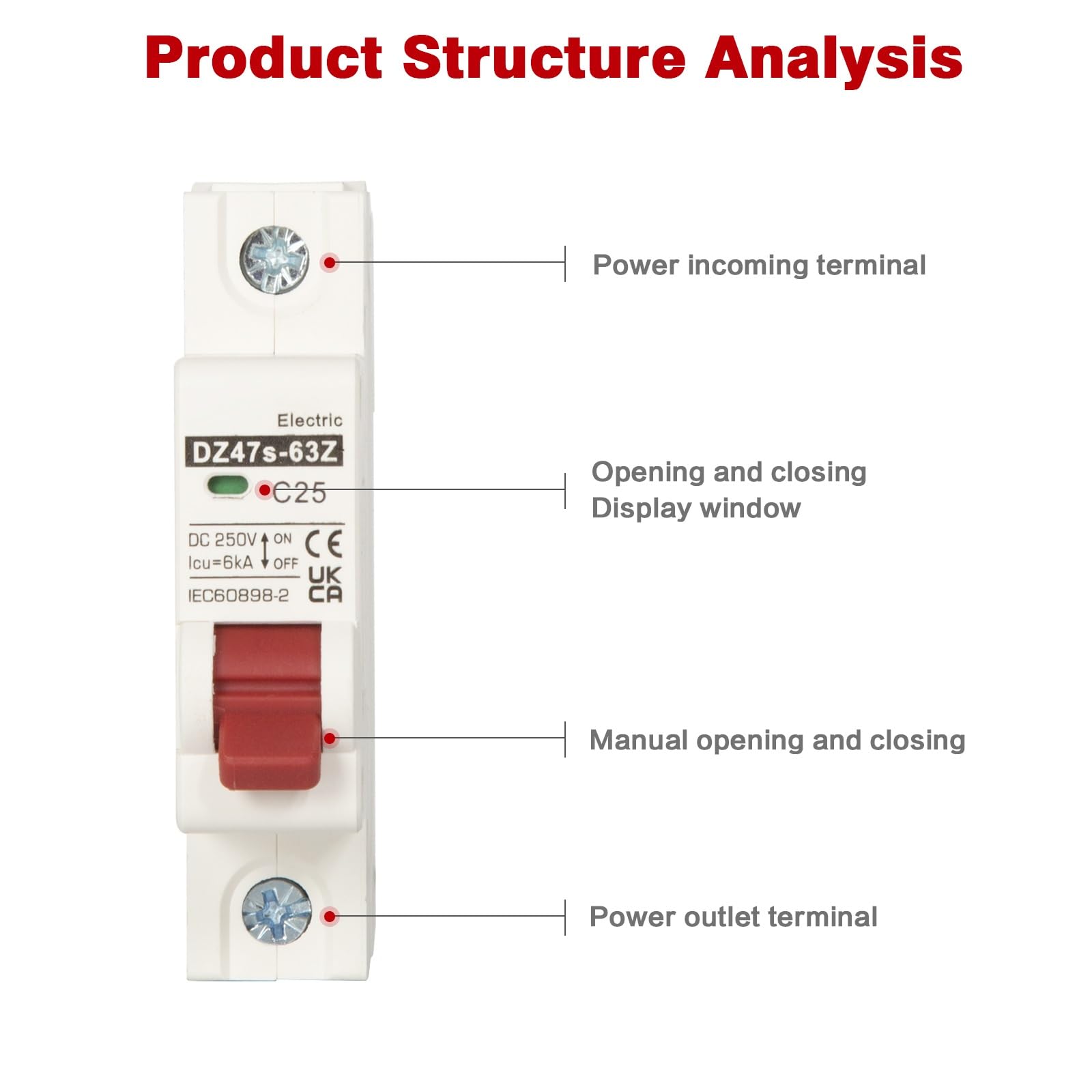 DEWIN 1P Solar Mini Circuit Breaker - Image 3