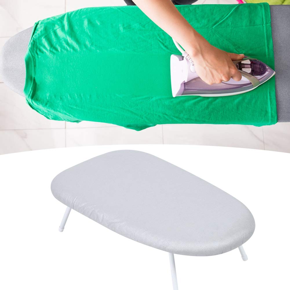Asse da Stiro Pieghevole Mini Asse da Stiro Portatile Dal Design in Tubo D'acciaio per Uso Domestico 60 X 35 Cm Tessuto di Cotone Resistente