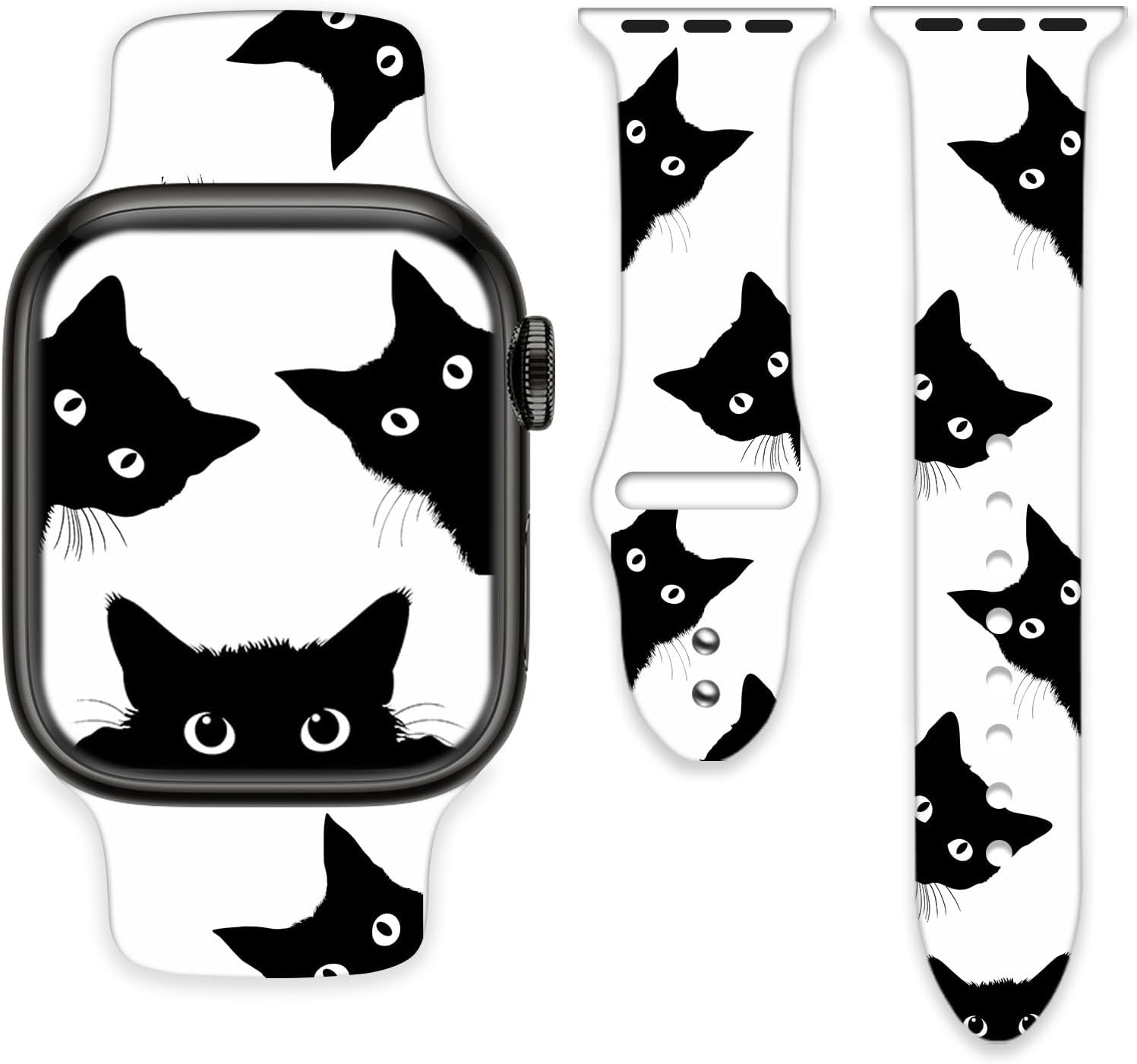 Watch Bands Compatible with Apple Watch Band 38mm 40mm 41mm 42mm 44mm 45mm for Women Men, Soft Sport Strap Silicone Replacement Wristband for iWatch Series SE 10 9 8 7 6 5 4 3 2 1