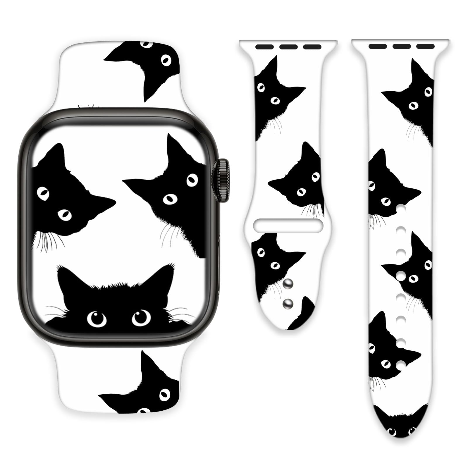 Correas de reloj compatibles con Apple Watch Band de 38 mm, 40 mm, 41 mm, 42 mm, 44 mm, 45 mm, para mujeres y hombres, correa deportiva suave de silicona de repuesto para iWatch Series SE 10 9 8 7 6 5