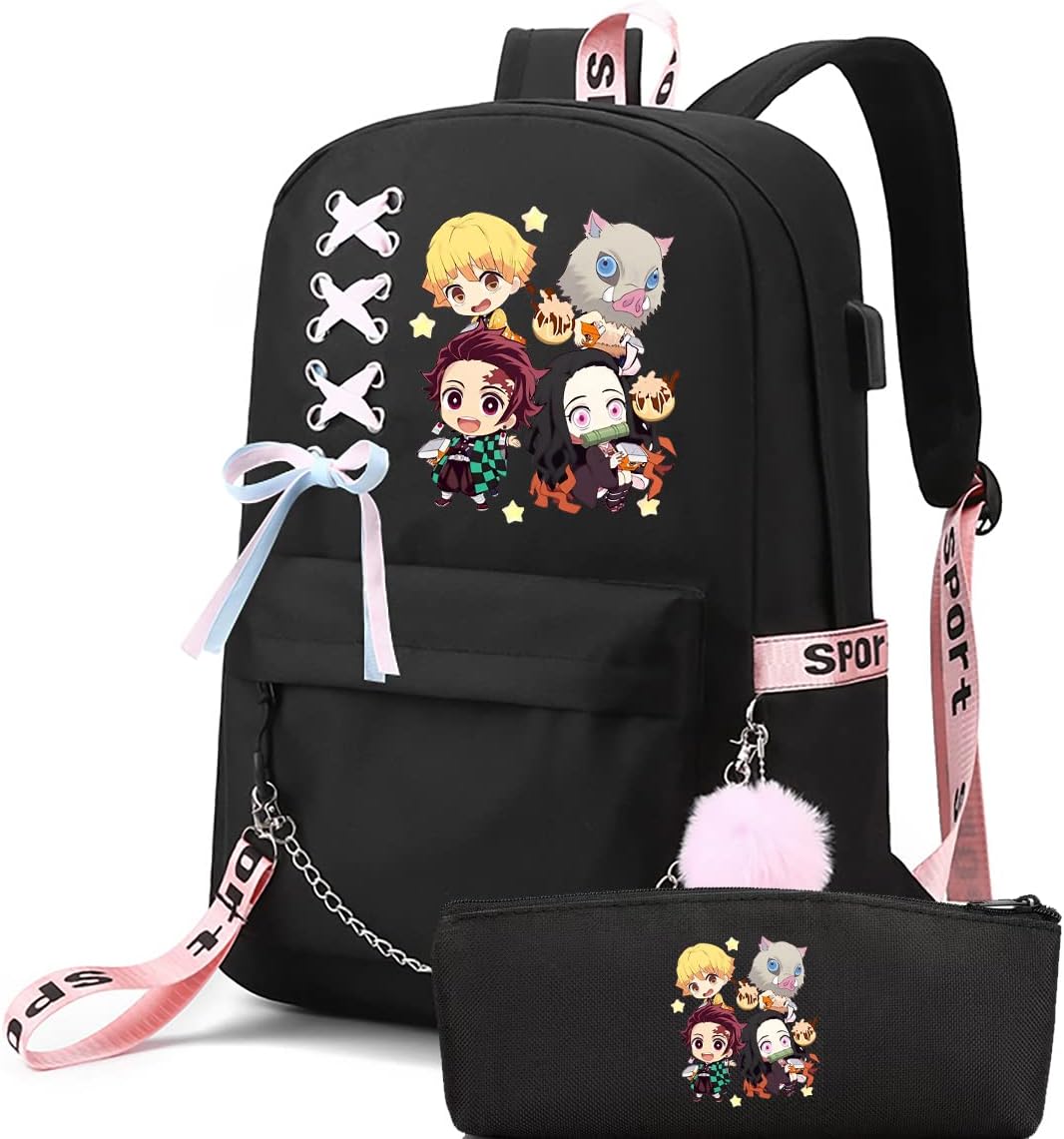 Anime School Bags For Girls Anime Backpack Bags Demon Slayer