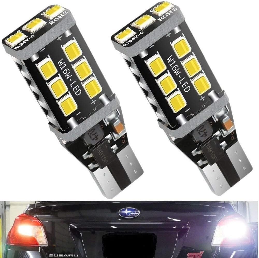 HOCOLO Extremely Bright Led Bulb 2200 Lumens Error Free 360-Degree Shine 921 912 T10 T15 906 904 902 3035 Chips for Backup Reverse Lights, Xenon White, No Hyper Flash