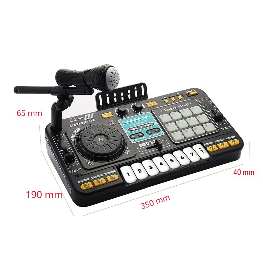 El mezclador de DJ y el reproductor de discos para niños se pueden conectar al micrófono Bluetooth