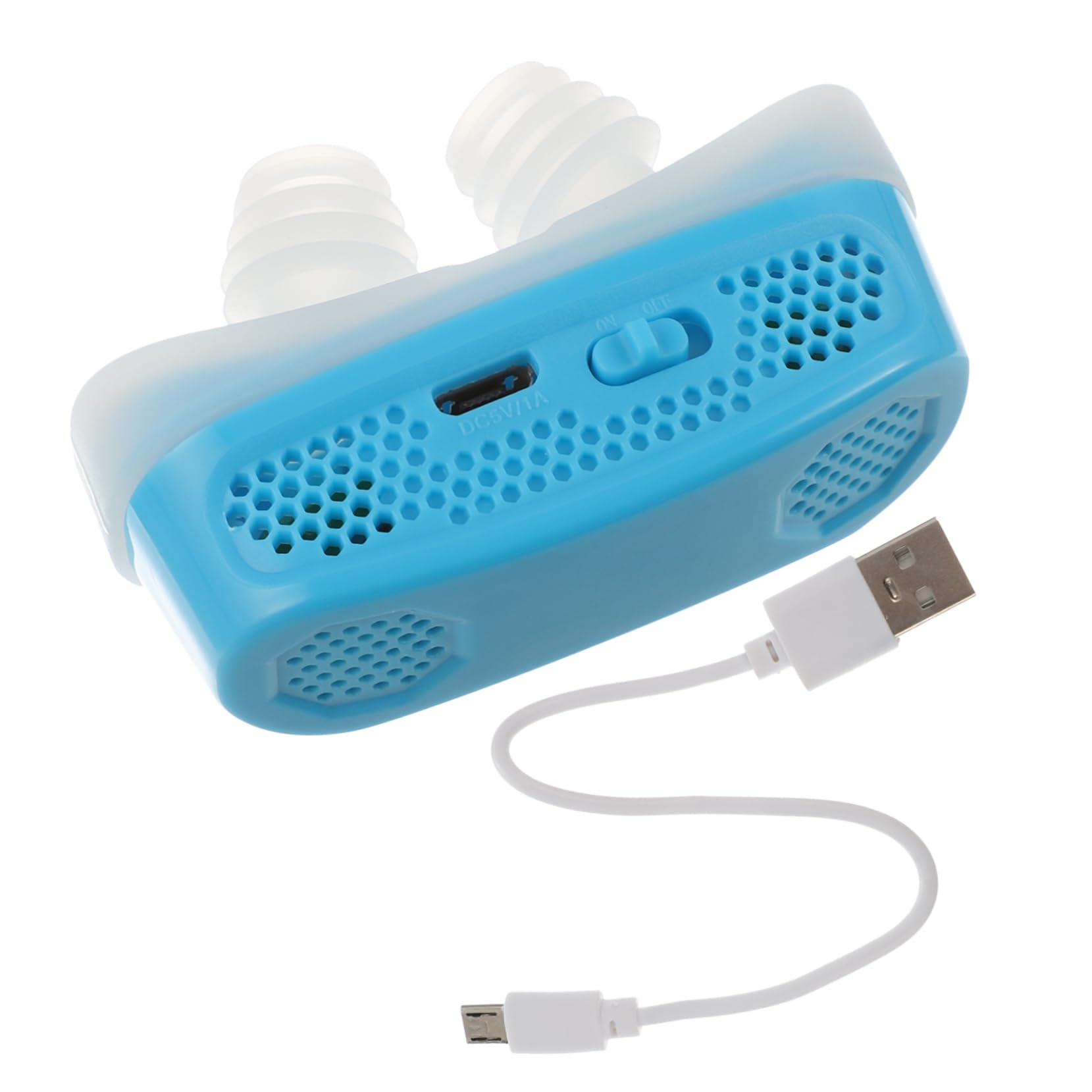 Yardenfun Dispositivo Antirronquidos Recargable Automático con Filtro Purificador Nasal y Cómodo Respiración y Protege Salud Color Azul