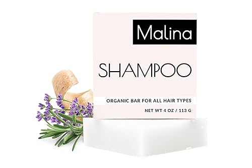Malina Barra de champú orgánico  Aceite de coco y ricino  Aceites esenciales puros  Sin sulfato  Hecho a mano  Vegano  Sin fragancia sintética  Sin