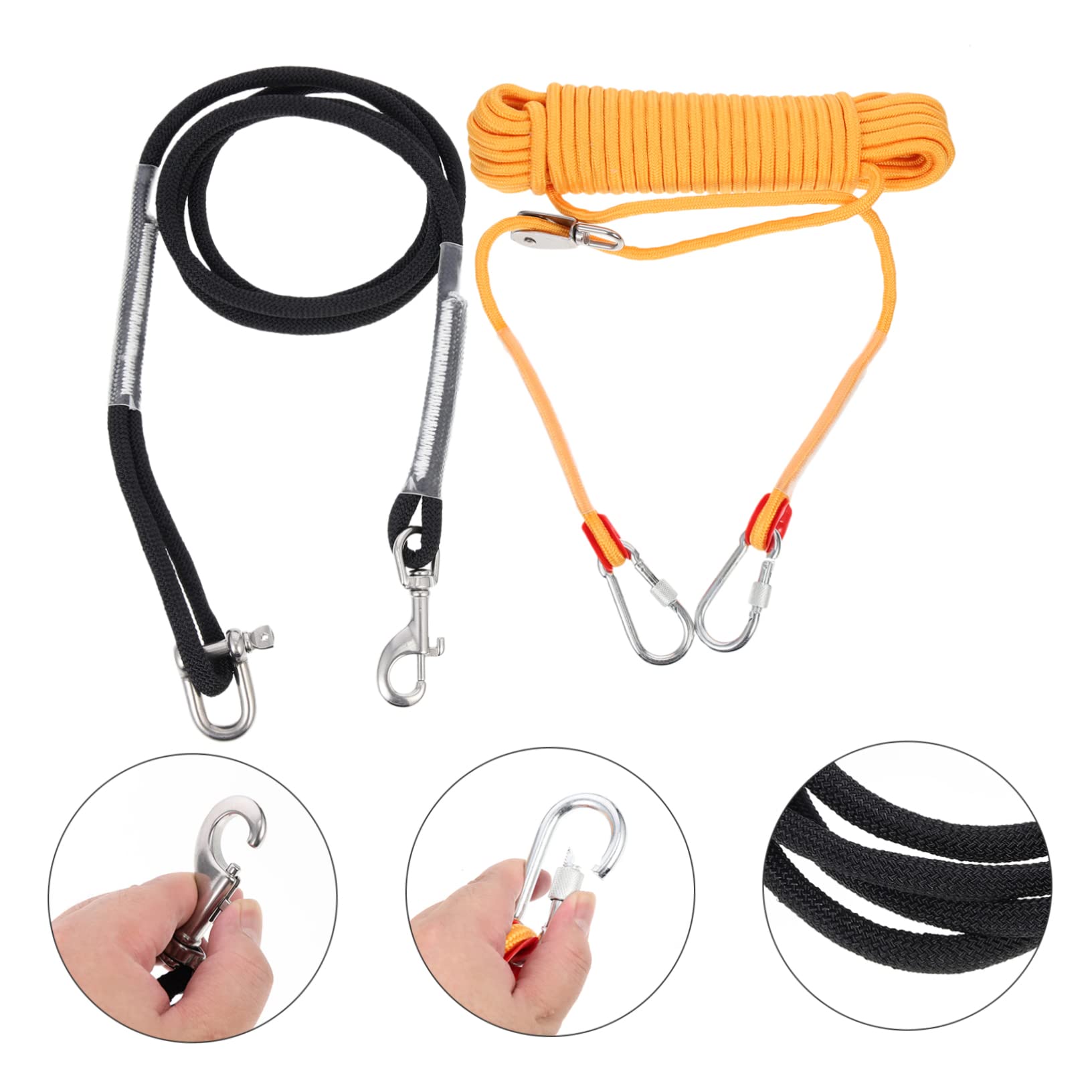 Garneck Guinzaglio per Cani da Campeggio in Nylon e Acciaio Inossidabile, Resistente e Facile da Rimuovere, per Passeggiate Confortevoli All'aperto
