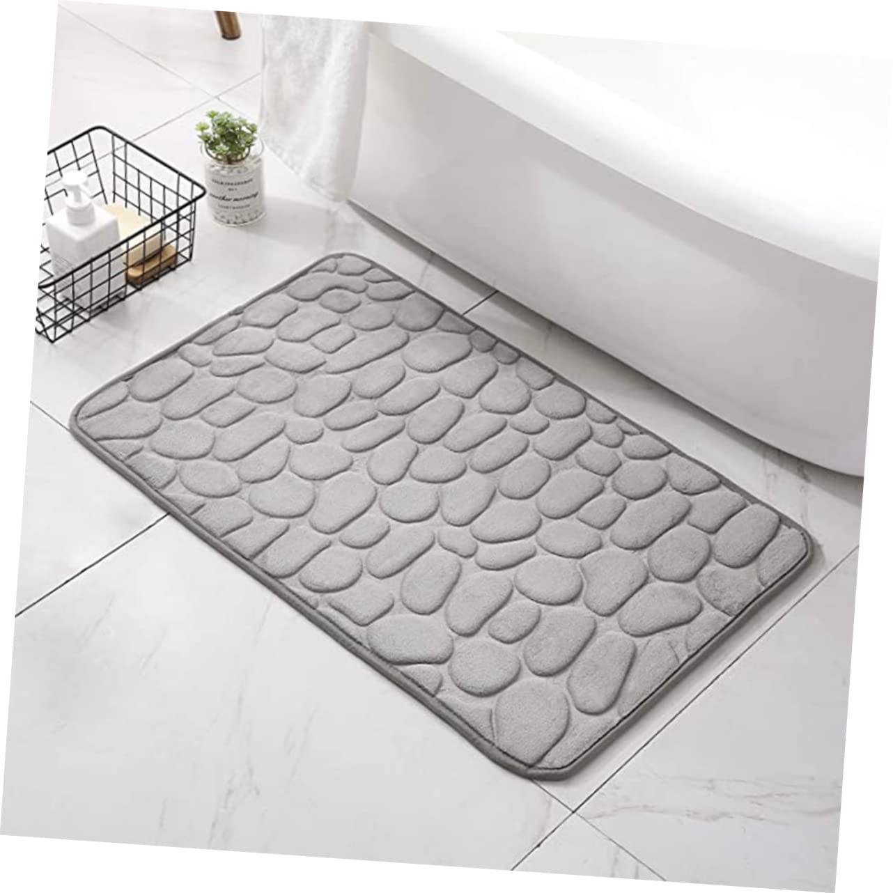 Tappetino da Bagno Assorbente e Resistente All'usura in Memory Foam e Poliestere Antiscivolo Protezione del Pavimento per Bagno e Cucina