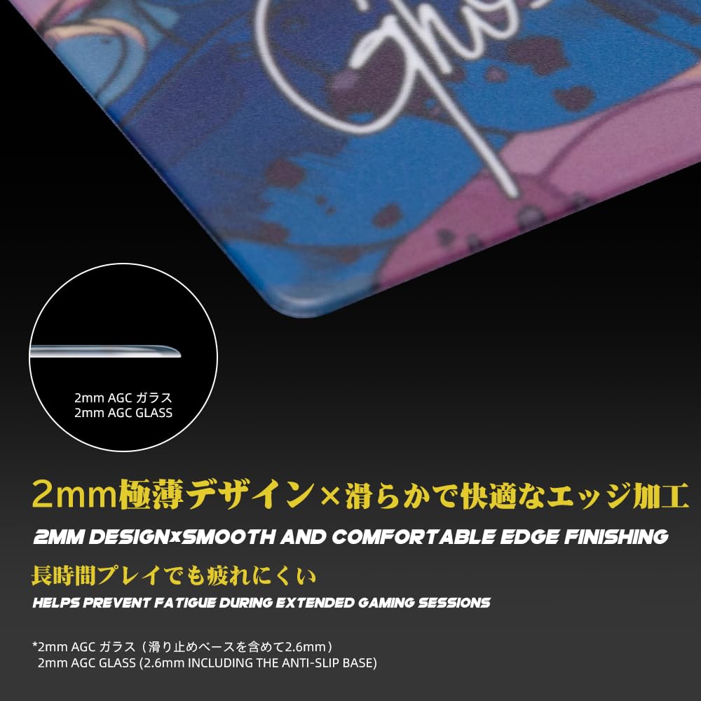 Amazon.co.jp: TALONGAMES ガラス ゲーミングマウスパッド 大型 プロ