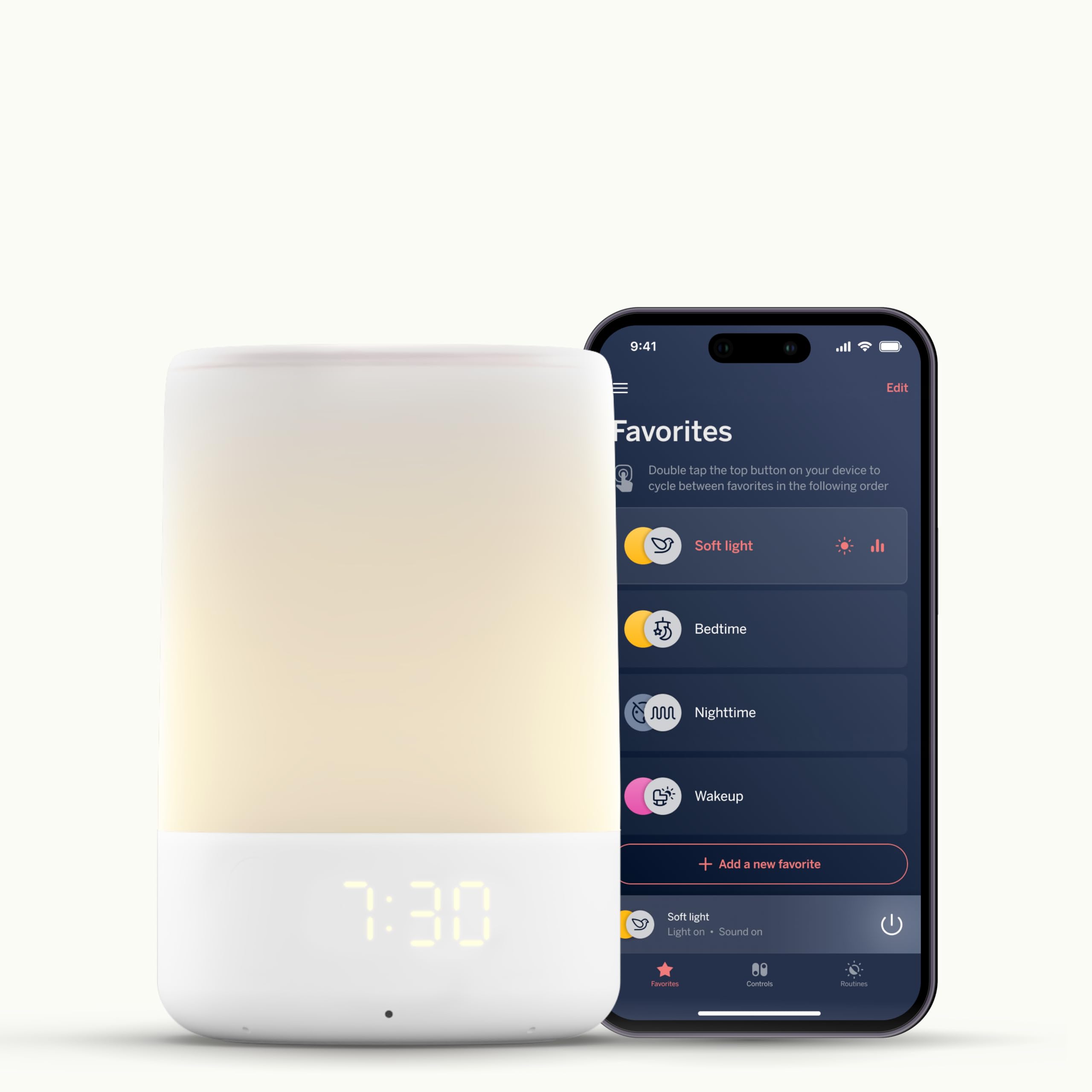 Nanit Sound and Light Smart Baby Night Light and Sound Machine | Audio Monitor | Cry Detection Alert Feature | OK to Wake Alarm Clock for Kids | Temp & Humidity Tracking | Rechargeable Battery | WiFi