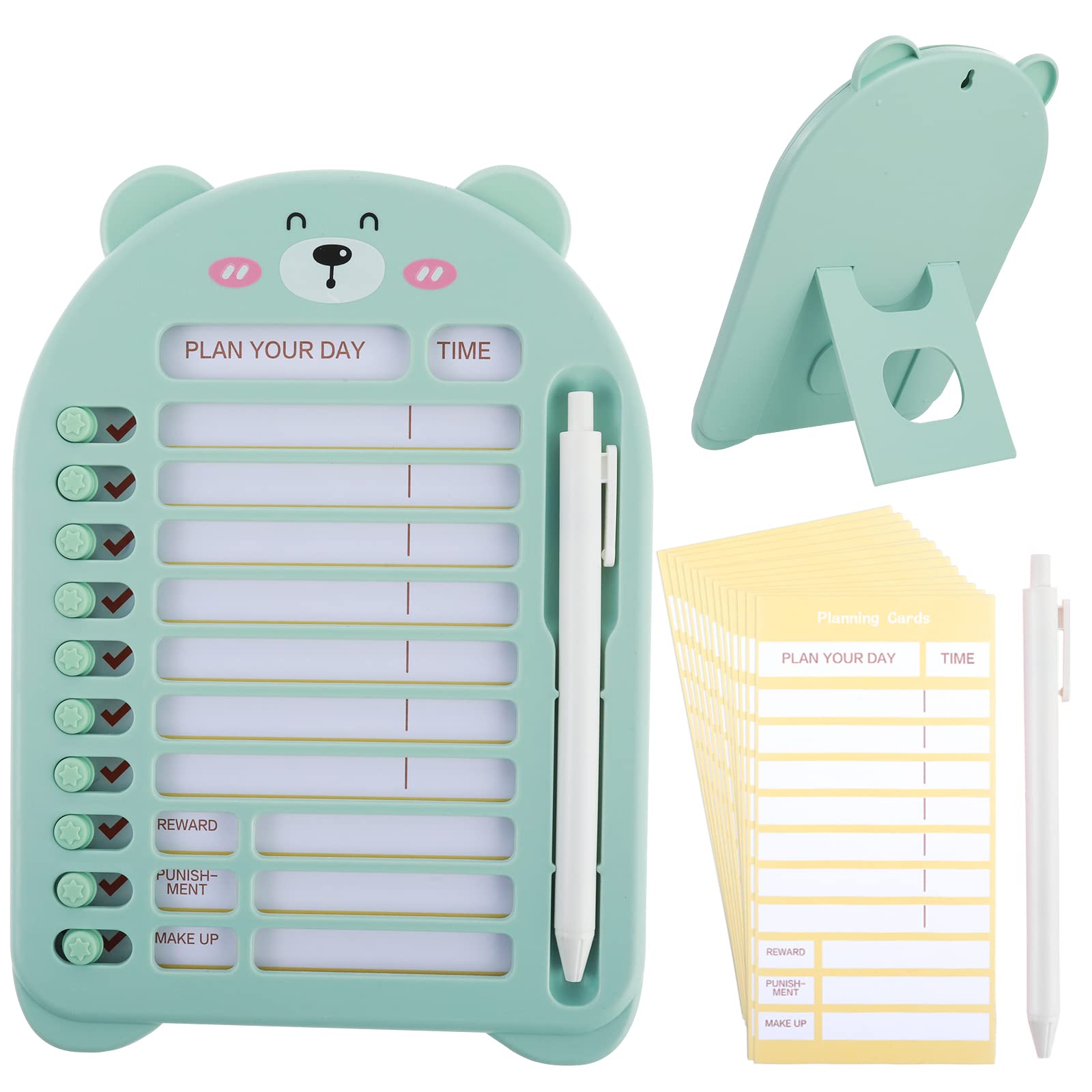 Ouligay Chore Chart for Kids Checklist Board Daily Schedule to Do List Board Portable Chore Chart Memo Checklist Boards with Slider Reminder Planner Board with 13pcs Cardstocks for Adults Office Home