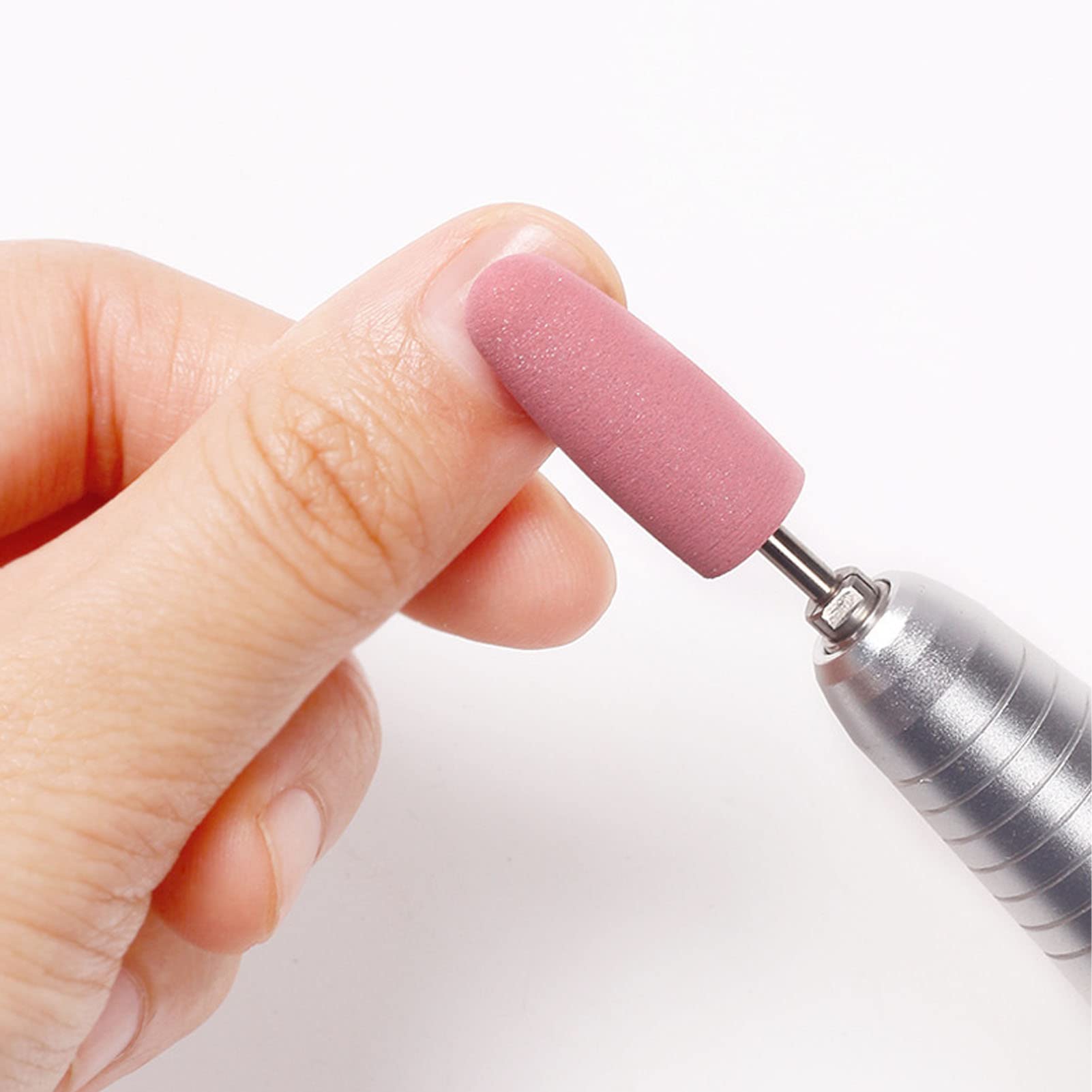 5 Punte per Levigatrice Unghie in Silicone – Accessori per Trapano Manicure e Pedicure, Abrasive per Gel, Lucidatura e Cuticole, Confezione 5 pezzi