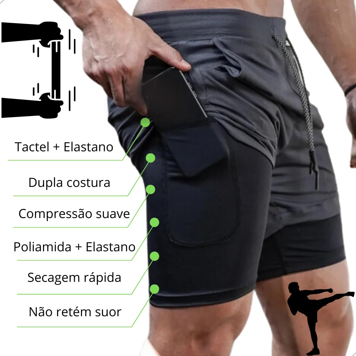shorts bermuda dry fit para treino 2 em 1 calçao academia fitnes para esportes proteçao uv (G) em promoção! Veja a oferta e mais achadinhos de Shorts & Bermudas 4 Hoje é o melhor dia para comprar shorts bermuda dry fit para treino 2 em 1 calçao academia fitnes para esportes proteçao uv (G) com aquele preço maroto! Promoção! Aproveite a oferta! 4