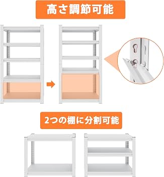 Amazon｜SFTORMASスチール ラック メタルラック 幅80×奥行40×高160cm 5