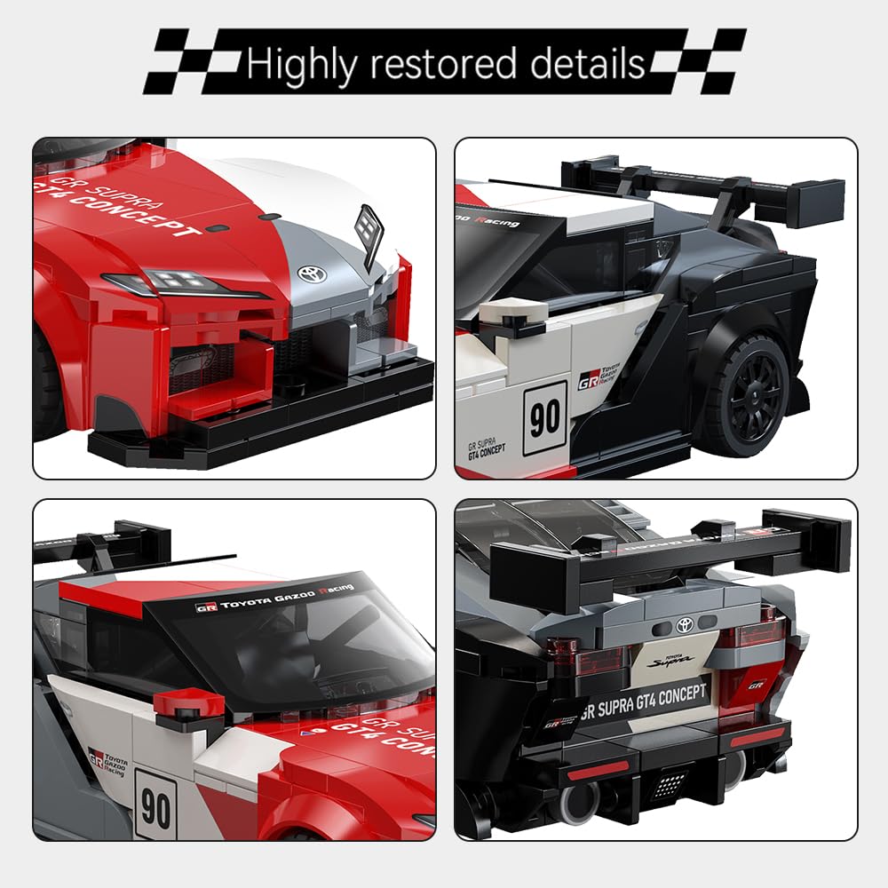 Amazon.com: CaDA C55041W Toyota GR Supra GT4 Building Blocks Car