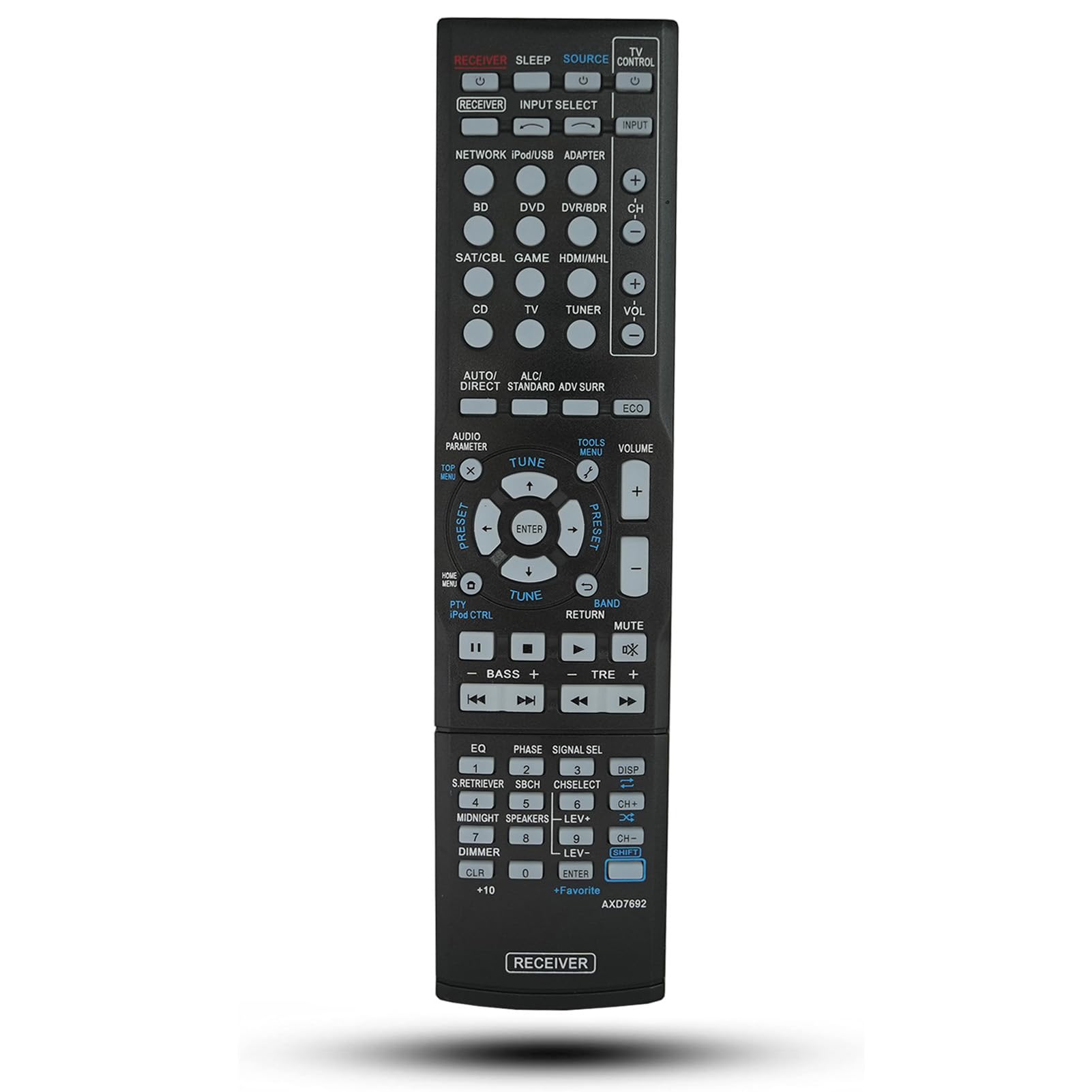 AXD7692 Replacement Remote Control fit for Pioneer AV Receiver VSX-43 VSX-823 VSX-528 VSX-828 VSX-1023 VSX-528-K VSX-528-S VSX-828-K VSX-828-S