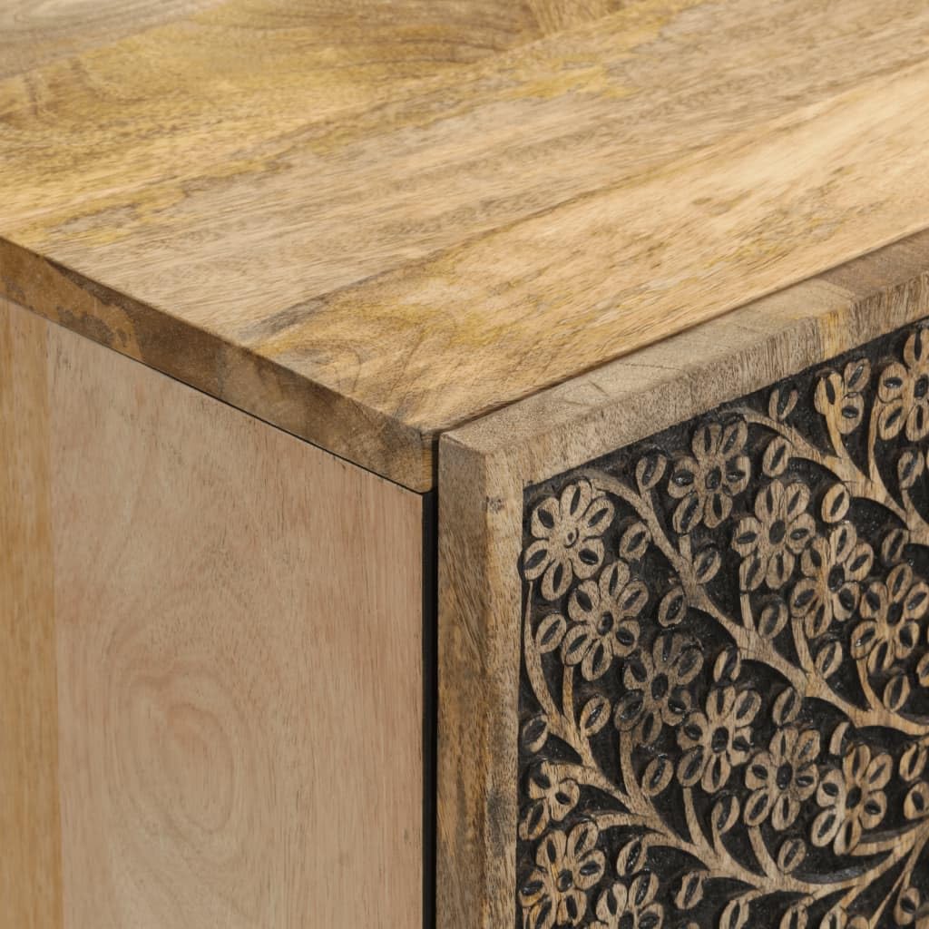 vidaXL Armario Auxiliar Madera Maciza de Mango 60x33x75 cm