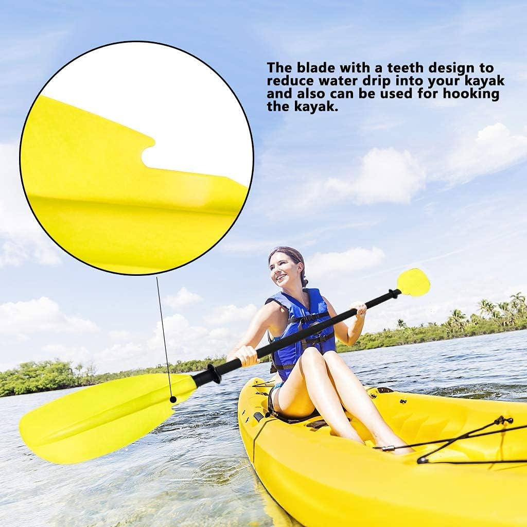WOOWAVE Kayak Paddles Adjustable 91.3 inch/231cm Aluminum Shaft and Reinforced Fiberglass Blades,Lightweight Kayak Paddle for Kayaking Boating Oar with a Premium Paddle Leash
