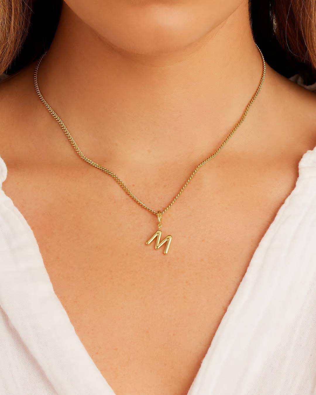 gorjana - Alphabet Helium Parker Charm - 18k Gold-Plated Finish - Initial Design Charm - Hinge Closure - Lightweight and Comfortable