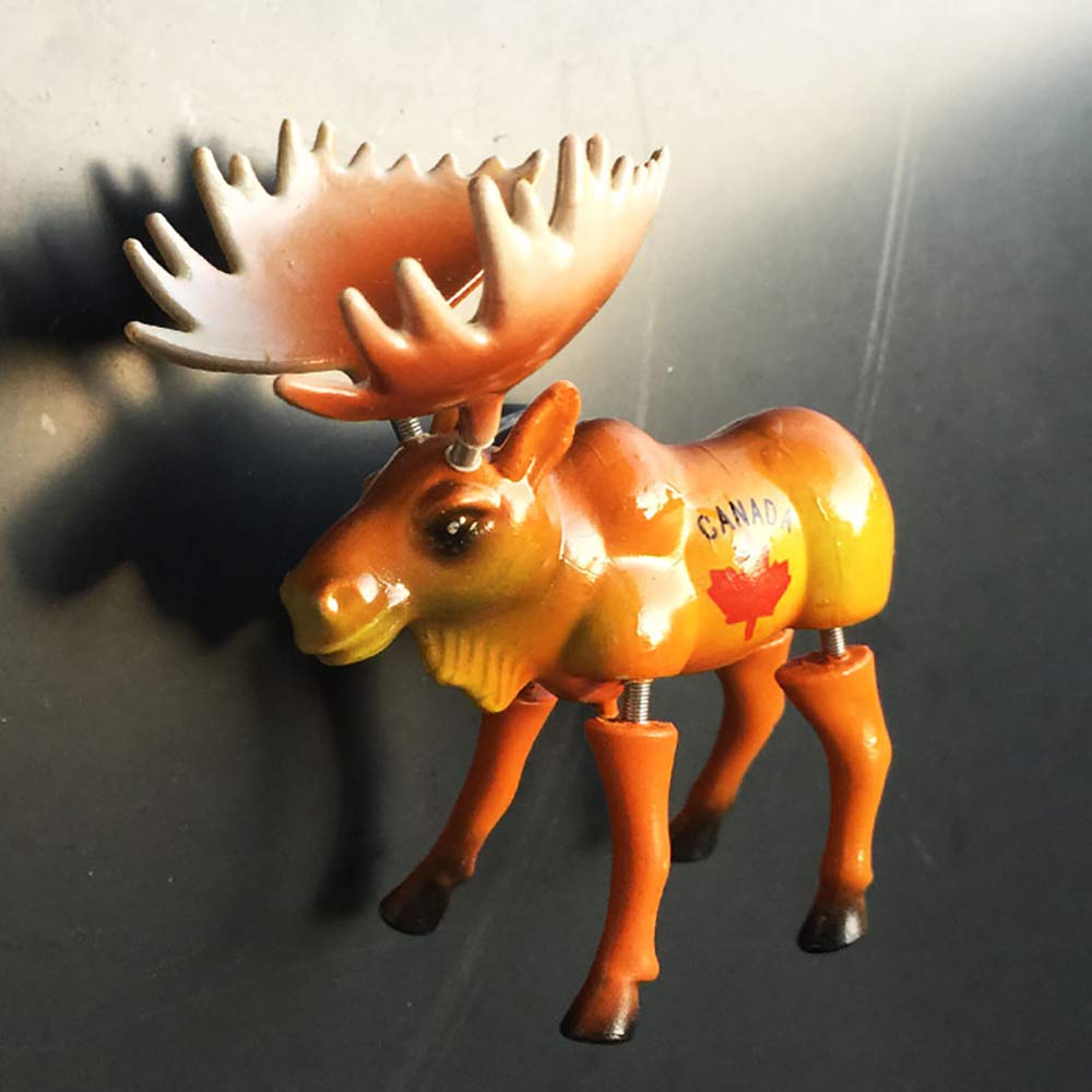 Calamita Da Frigo 3D A Forma Di Alce Canadese - Souvenir Turistico In Resina, Fatto A Mano, Dimensioni 8x9,5 Cm, Regalo Da Viaggio - 4
