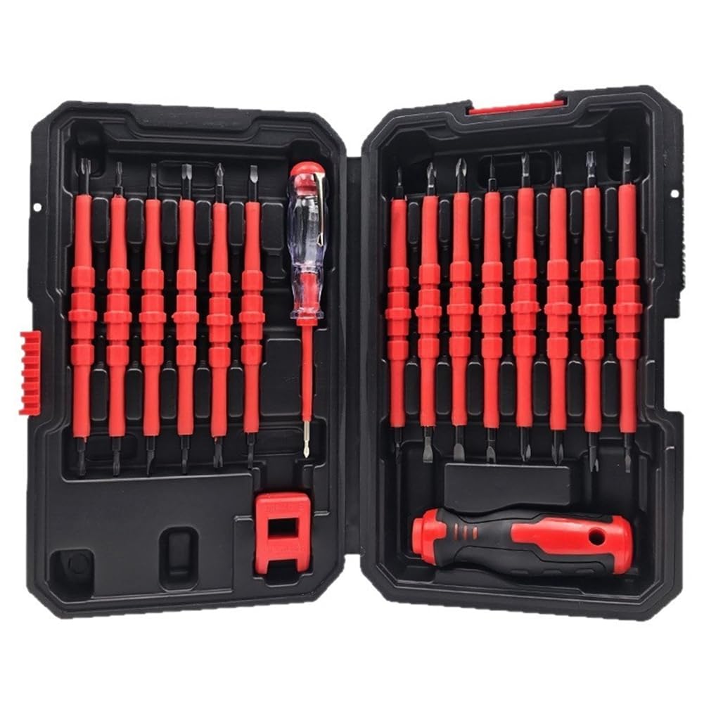 Jnchdghwa As Shown Electric Screwdriver Set, Insulated Screwdrivers With Voltage Tester, Magnetic Tips,Tool Set For Electricians& Diy Projects