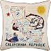 Primitives by Kathy Home State California Republic Decorative Throw Pillow, 20-Inch Square