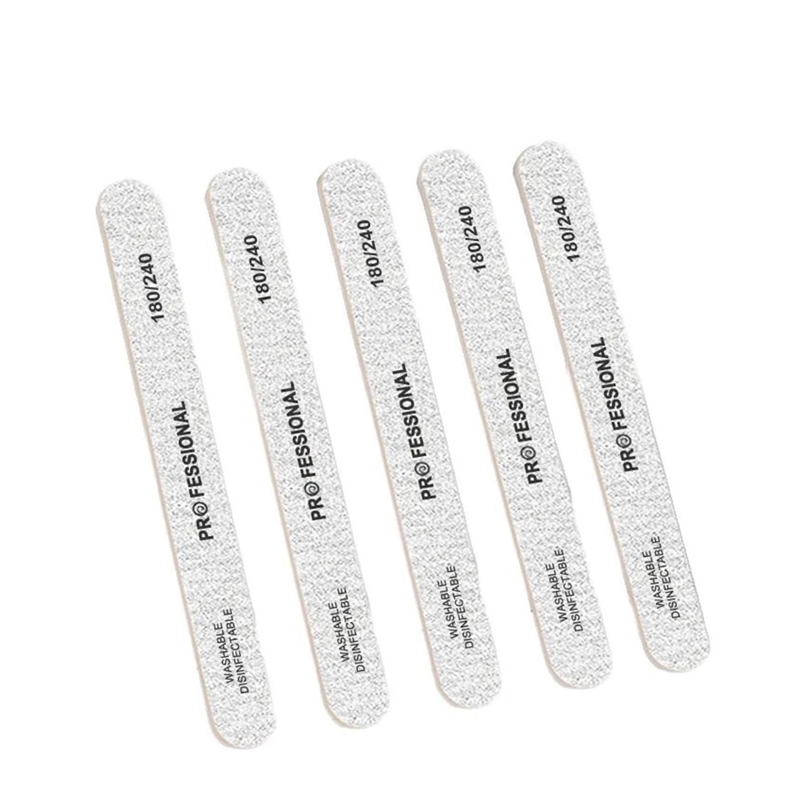 Lima UñAs 10/25/50 limas de uñas Para Uñas | 100/180/240 Pulidor de manicura y pedicura con bloque de tampón de lijado(100 180 25PCS)