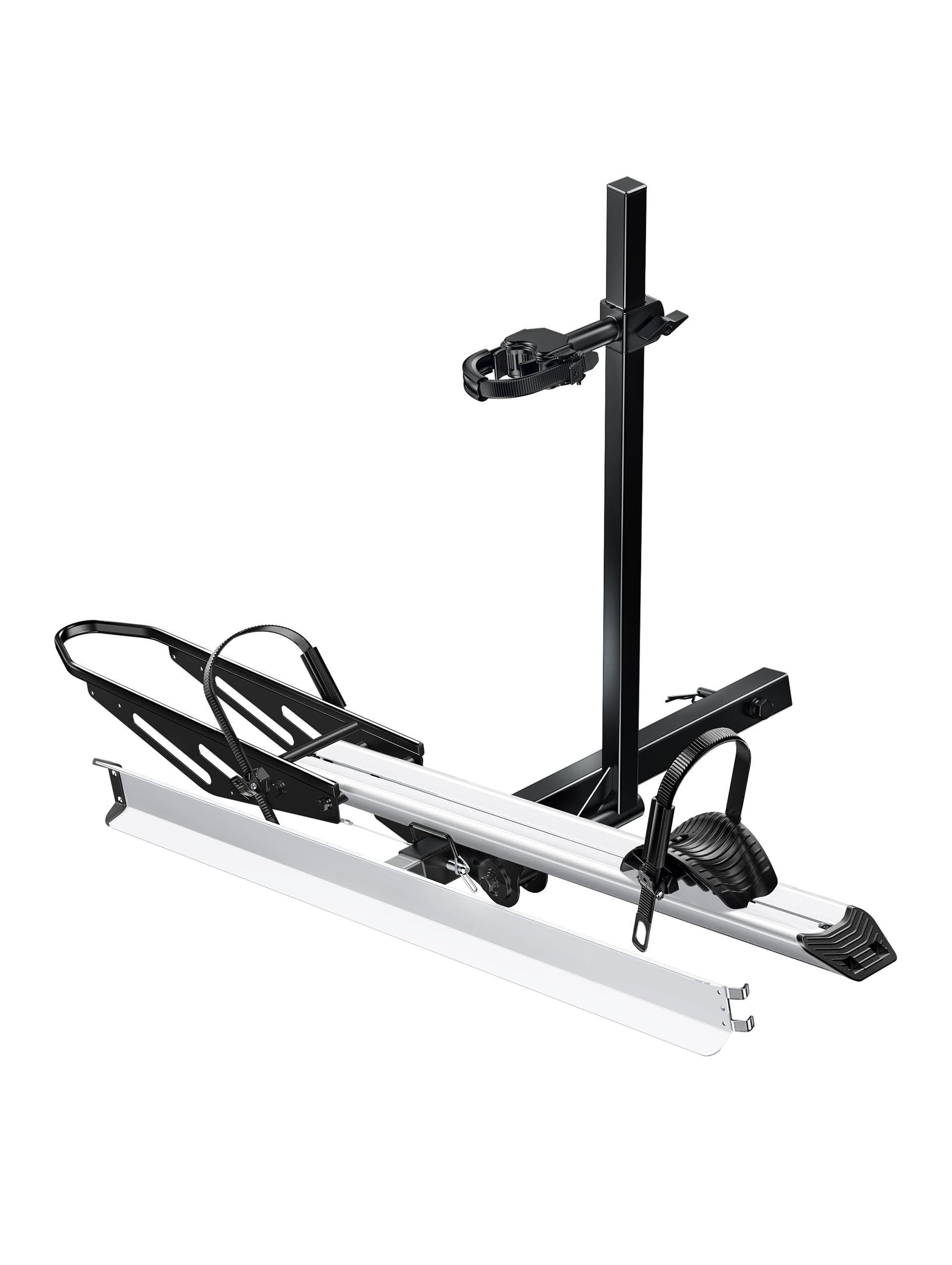 Young Hitch Mount Single Bike Rack with Ramp, 100 lbs Capacity