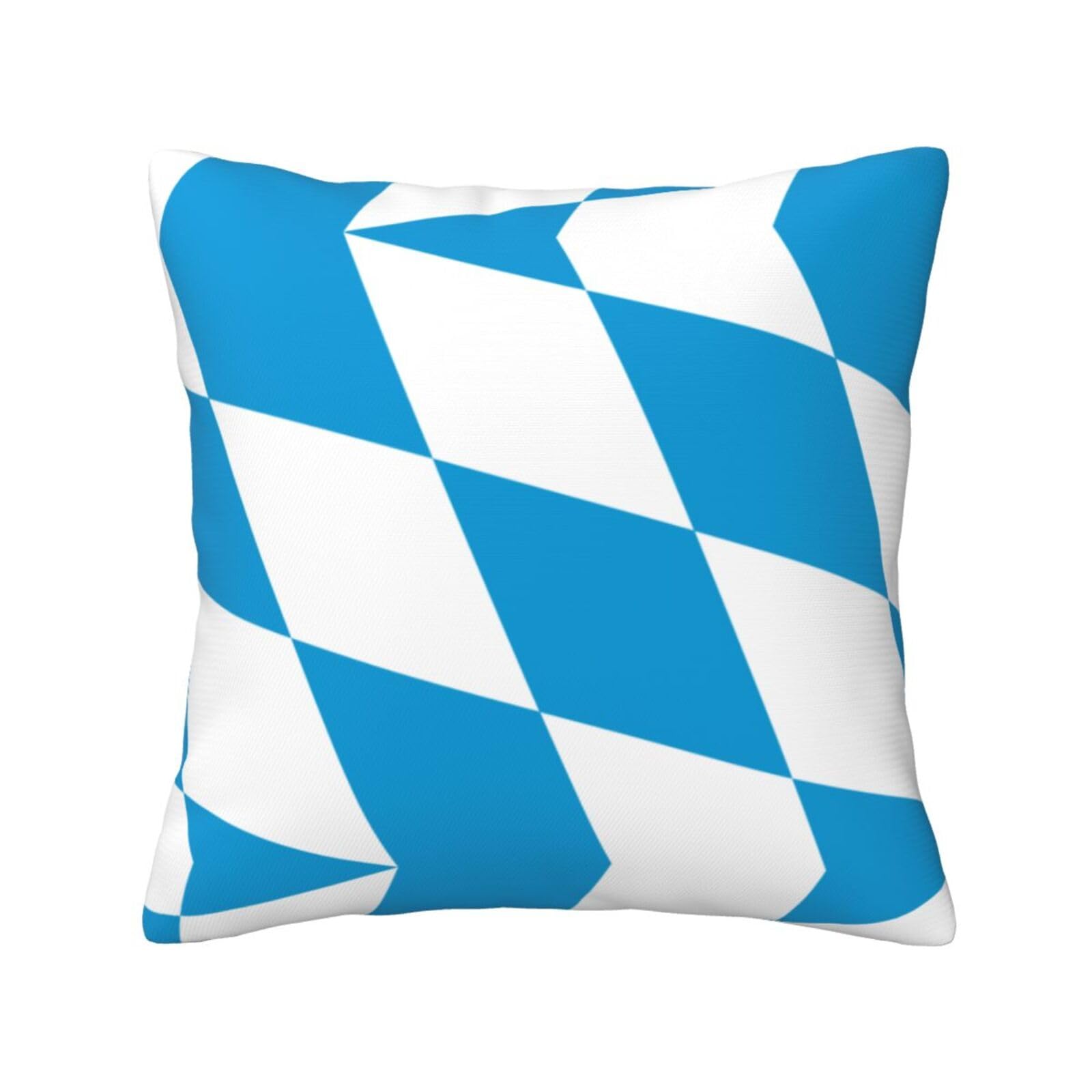 Flag of the Bavarian lozenge variant Print Throw Pillow Covers with Hidden Zipper, All Season Square Pillow Covers for Home Decor