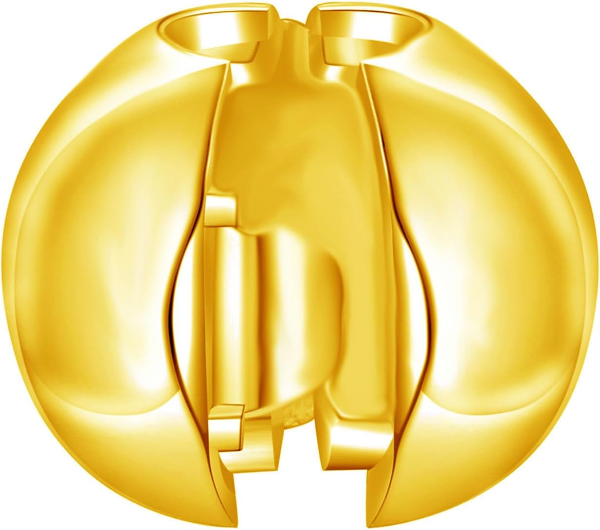 Clip 925 Sterling Silver Lock Stopper Spacer Charm for Pandora Charms Bracelet (Gold Plated) - Image 2