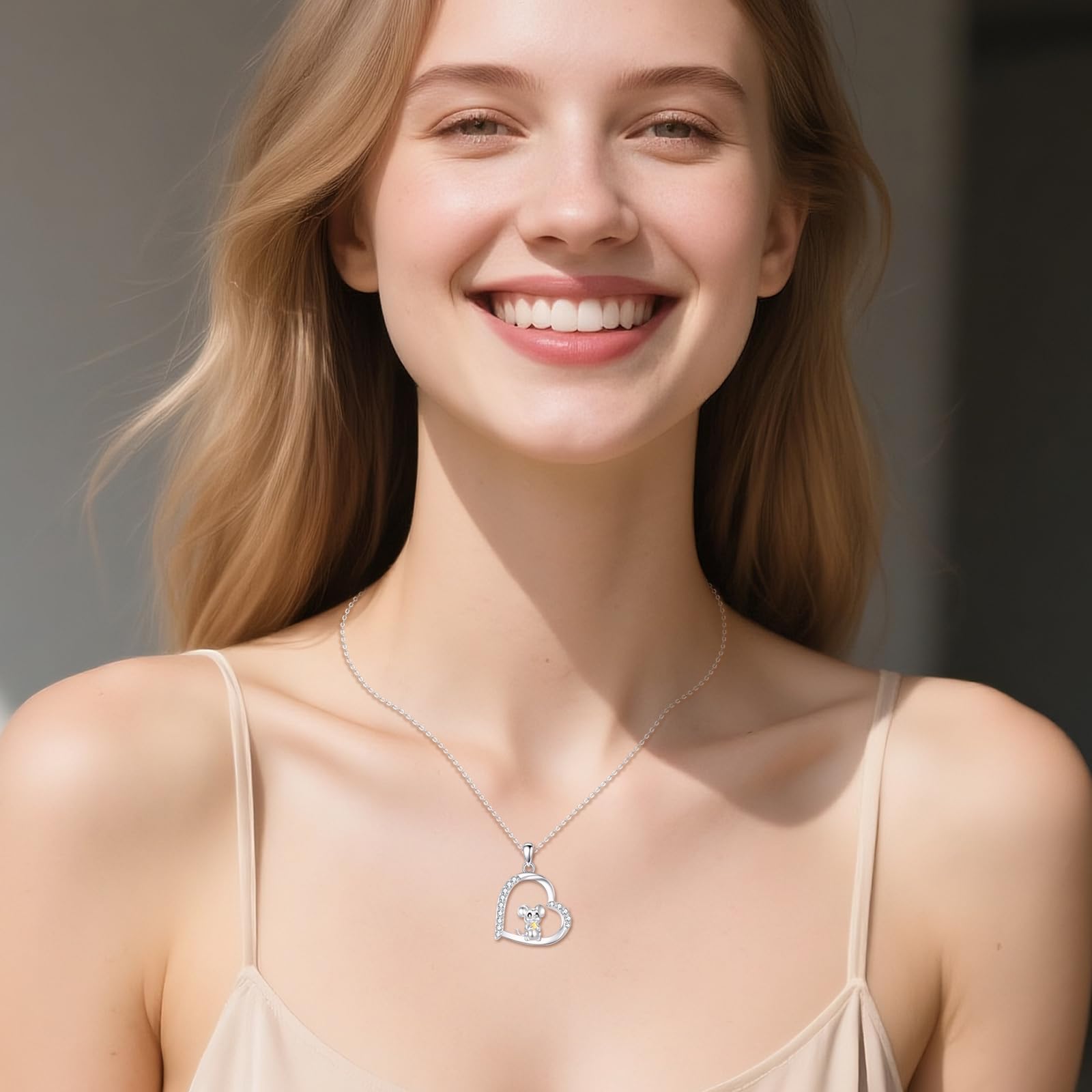 DAYLINLOVE Tier Halskette 925er Sterling Silber Tier Schmuck für Frauen Freunde Geburtstagsgeschenk