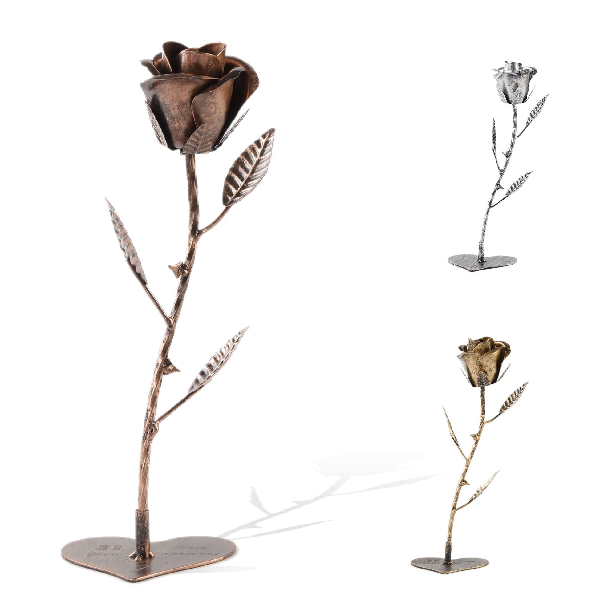 AevrBlos Copper 7 Year for Her, Metal Rose Copper Gift for Wife 7th Anniversary, Handcrafted 22th Gift Wedding Anniversary, Everlasting Rose