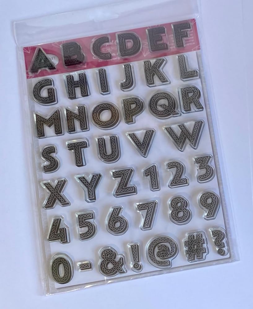 Crystal Art A4 Stamp Set  - Alphabet & Numbers