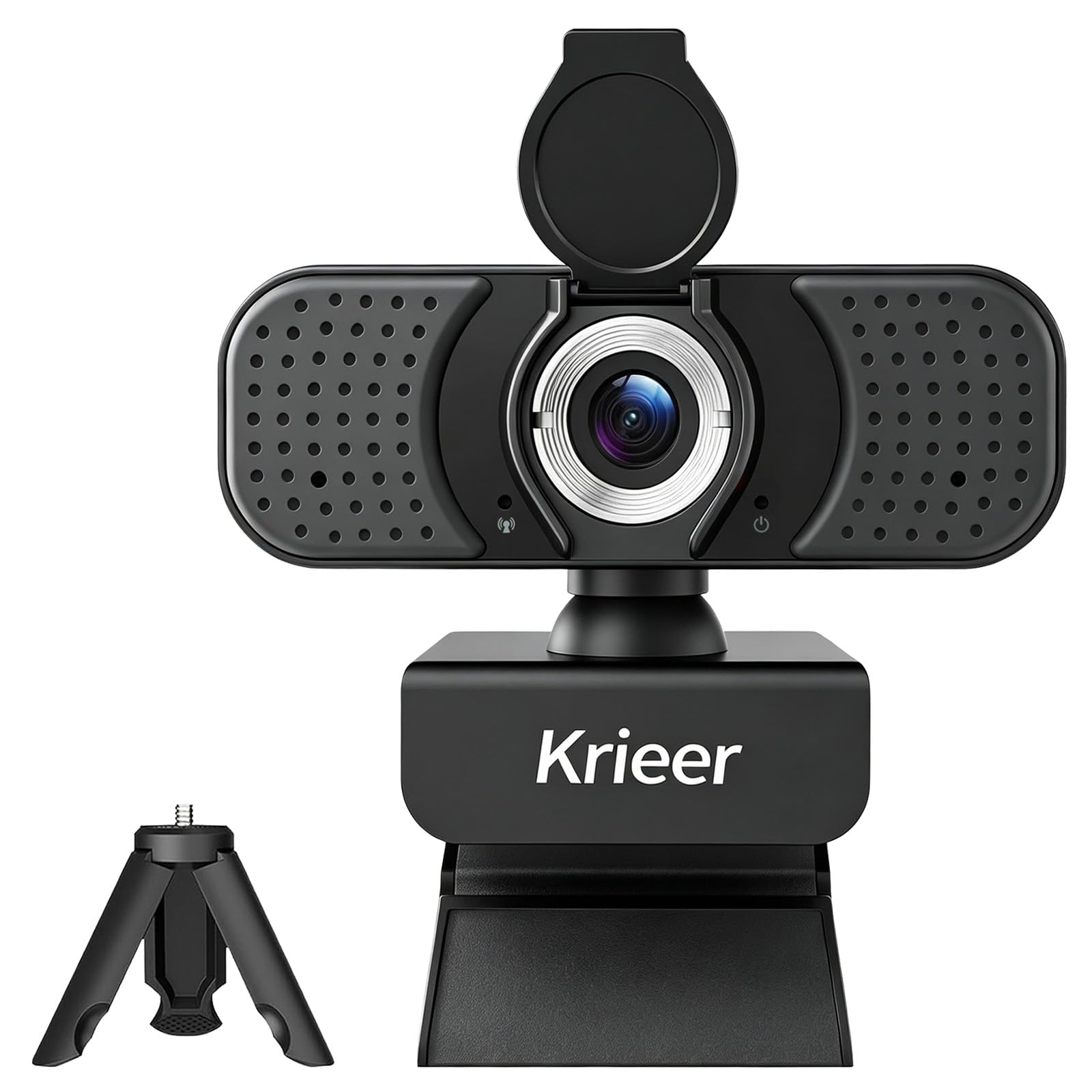 Photo 1 of 1080P HD Webcam with Dual Mics &Rotatable Tripod,Privacy Cover for Pc/Laptop, Usb Computer Camera Plug & Play with Auto Light Correction for Video Calls, Live Streaming Gaming & Online Meetings