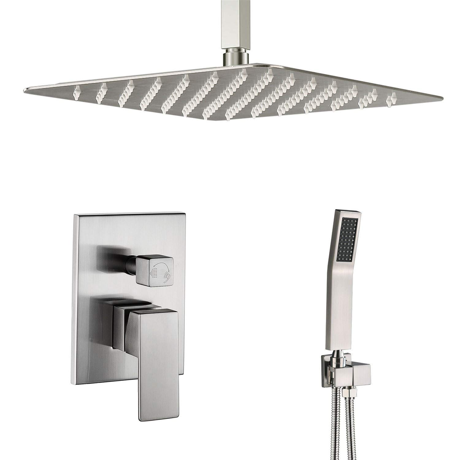 Buy Artbath Shower System Brushed Nickel 12 Inch Luxury Rain Mixer