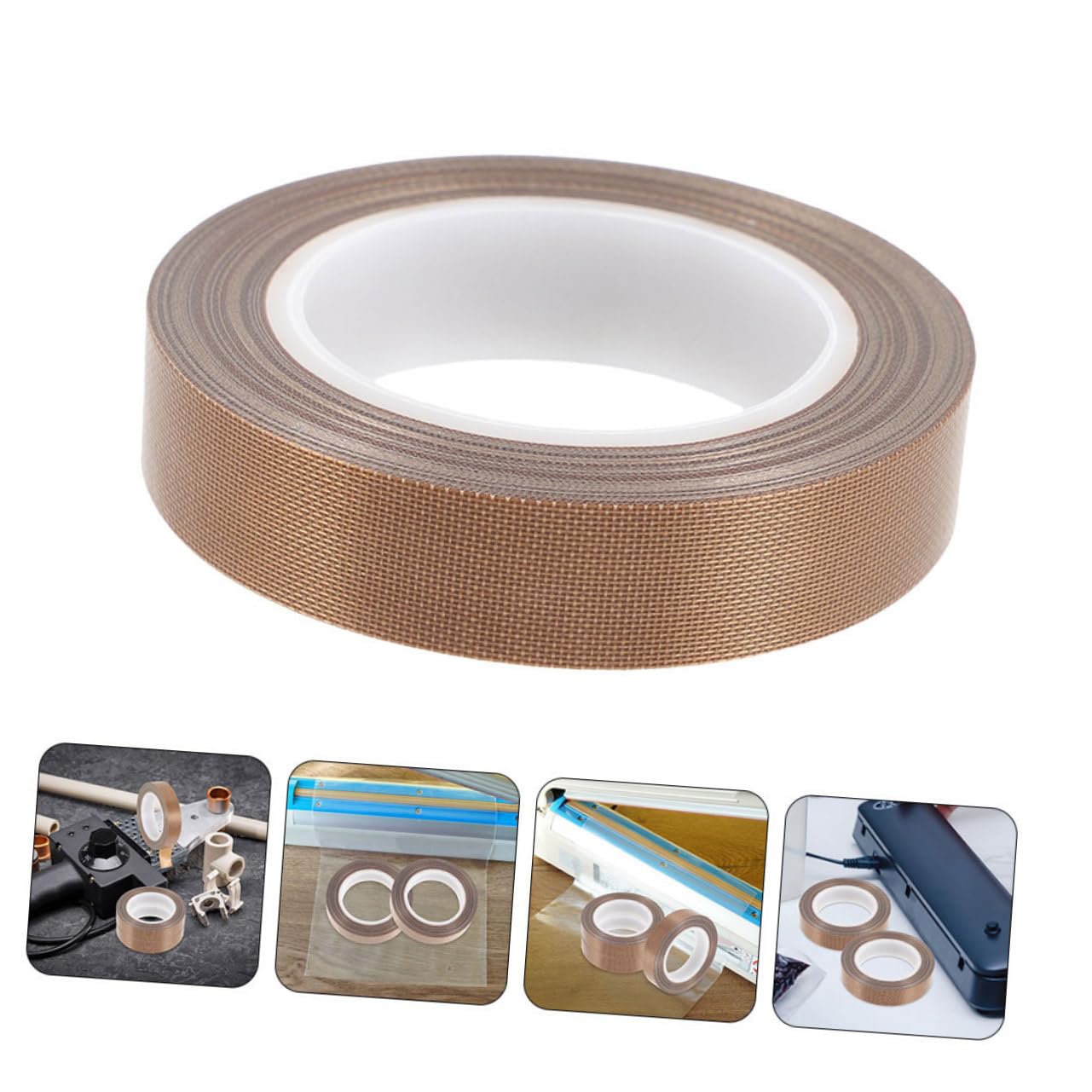 ULTECHNOVO 5rouleaux Ruban Ptfe Isolation Thermique Adhésif Pour Scellage Sous Vide Haute Résistance Et Performance Compatible Avec Scelleuses Manuelles Et Appareils Électriques