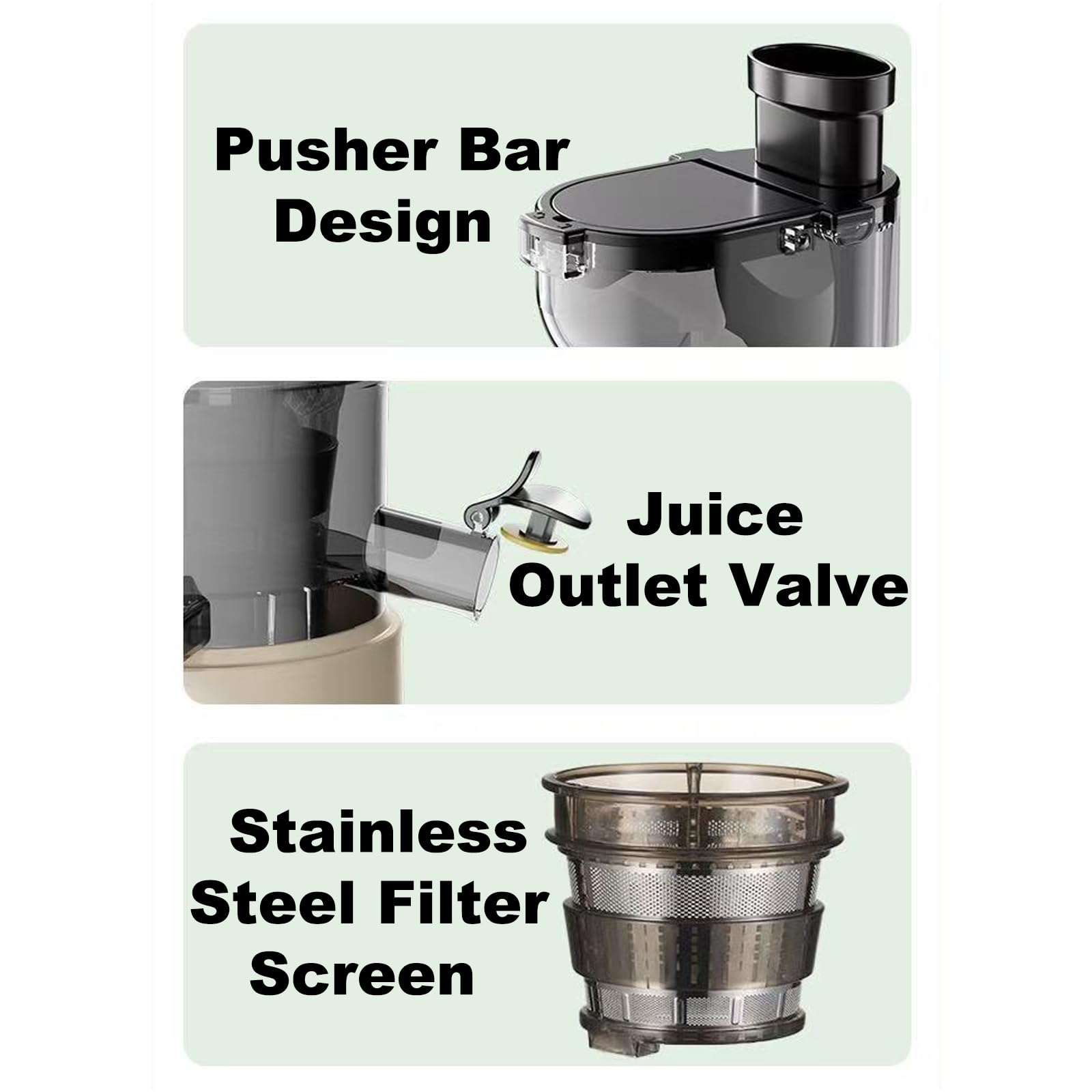 Centrifuga Frutta e Verdura, Tecnologia di Spremitura a Freddo Lento, EstrattoreFrutta e Verdura con 70mm Scivolo Largo, Adatto a Frutti Interi