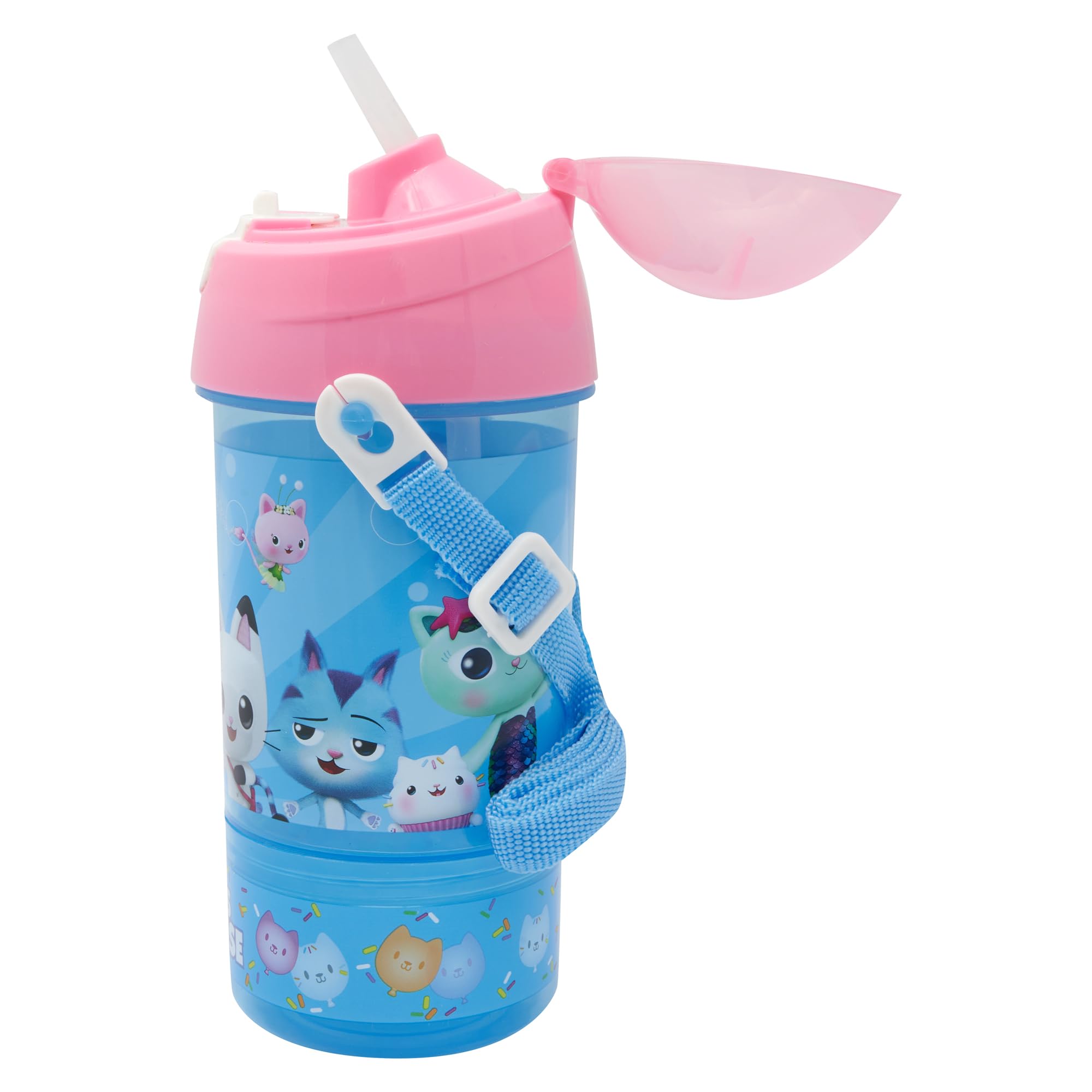Gabby Dollhouses Water Bottle With Straw Girls School Cute - View #2
