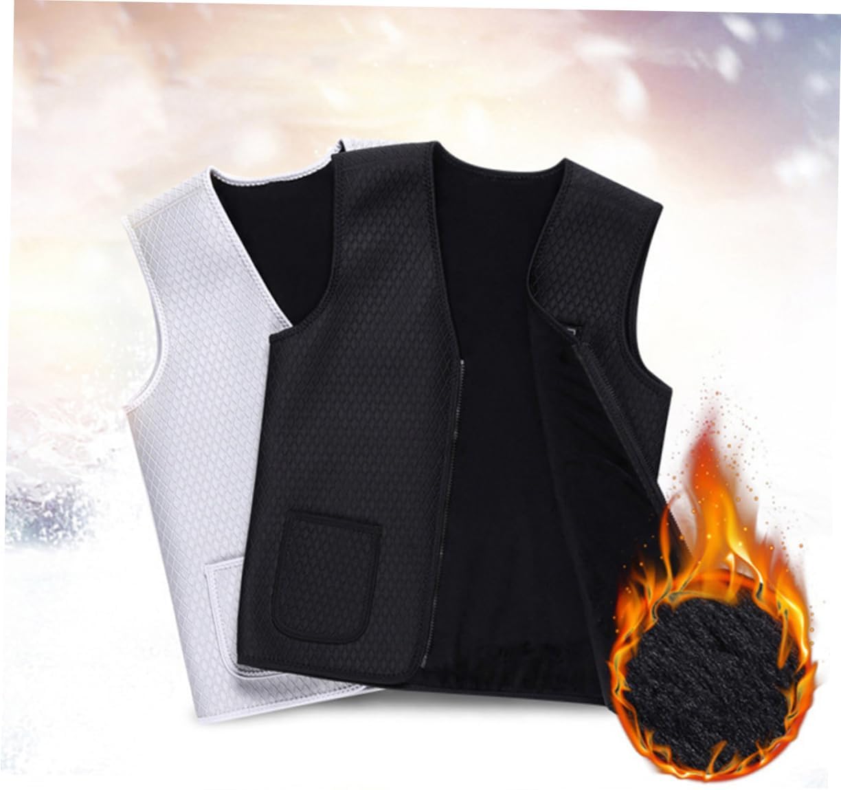Usb Rechargeable Heated Vest for Men and Women Warm Clothing Classic Grey for Winter Sports Hiking Camping and Outdoor Activities