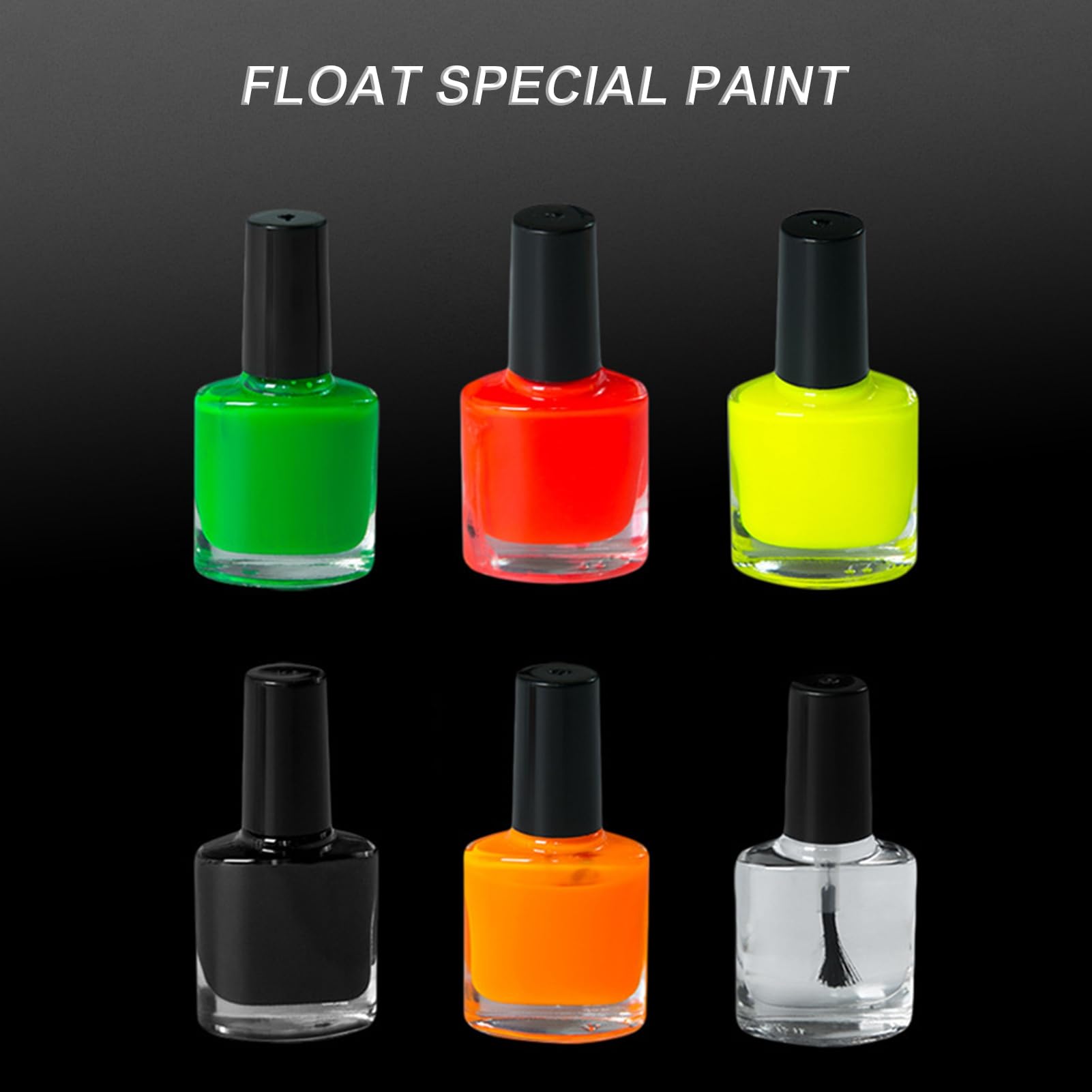 Peinture Fluorescente Réfléchissante Pour Flotteur De Pêche – 7 Ml, 6 Couleurs (noir, Rouge, Jaune, Vert, Orange, Transparent)