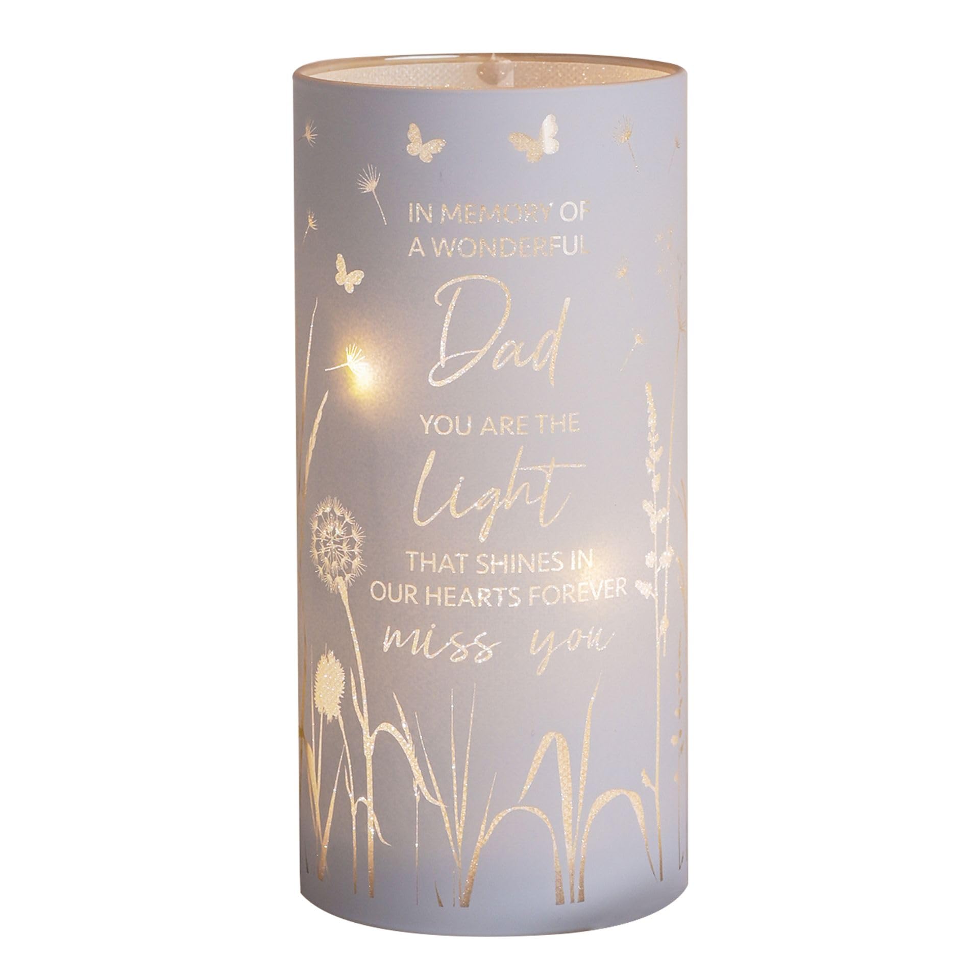 Widdop Thoughts of You LED Memorial Tube Light - Dad - Commemorative Light Present Memory Sentimental Message